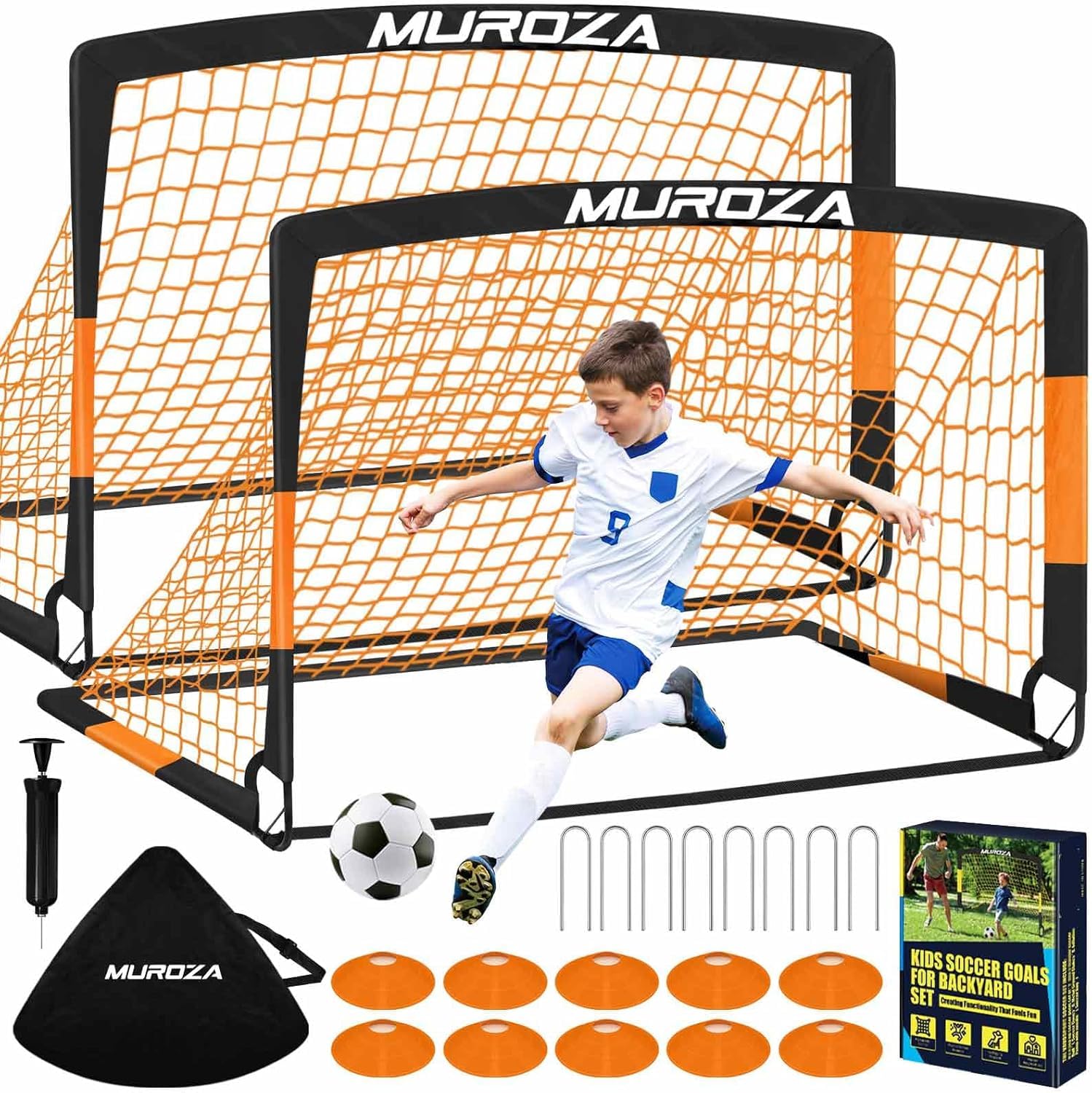 Amazon.com: MUROZA Agility Ladder & Soccer Goal Training Set, 20ft