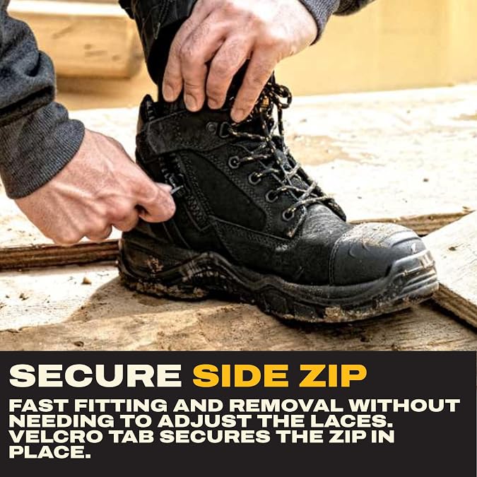 DEWALT Men's Akron Side Zip Steel Toe Safety Boot