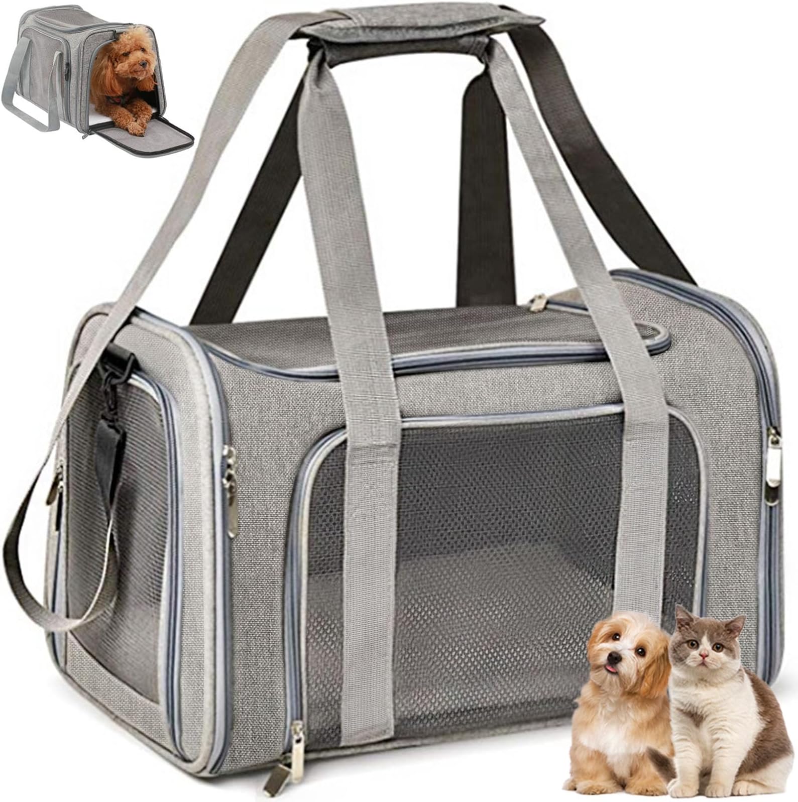 Pet Carrier Airline Approved,Soft Sided Cat Carrier New Upgraded Small