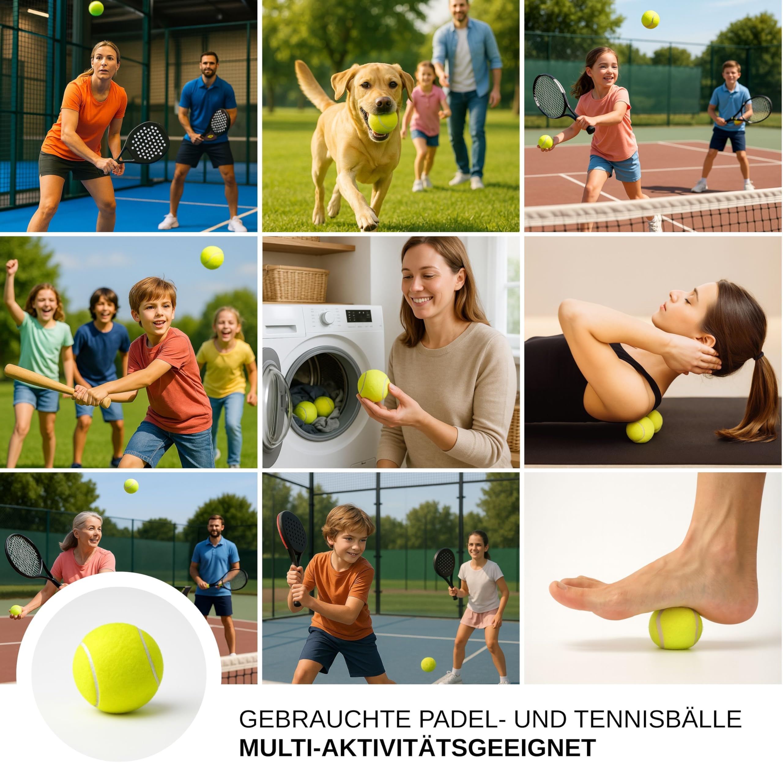 Recycelte Padel Tennis Bälle – Padelbälle für Training, Spiel & Hunde