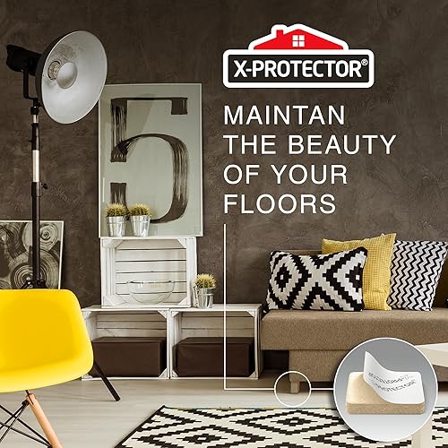Miniatura 6 de X-PROTECTOR Almohadillas de fieltro para muebles, 48 unidades de 1 pulgada, protectores de suelo, almohadillas de fieltro para sillas, almohadillas