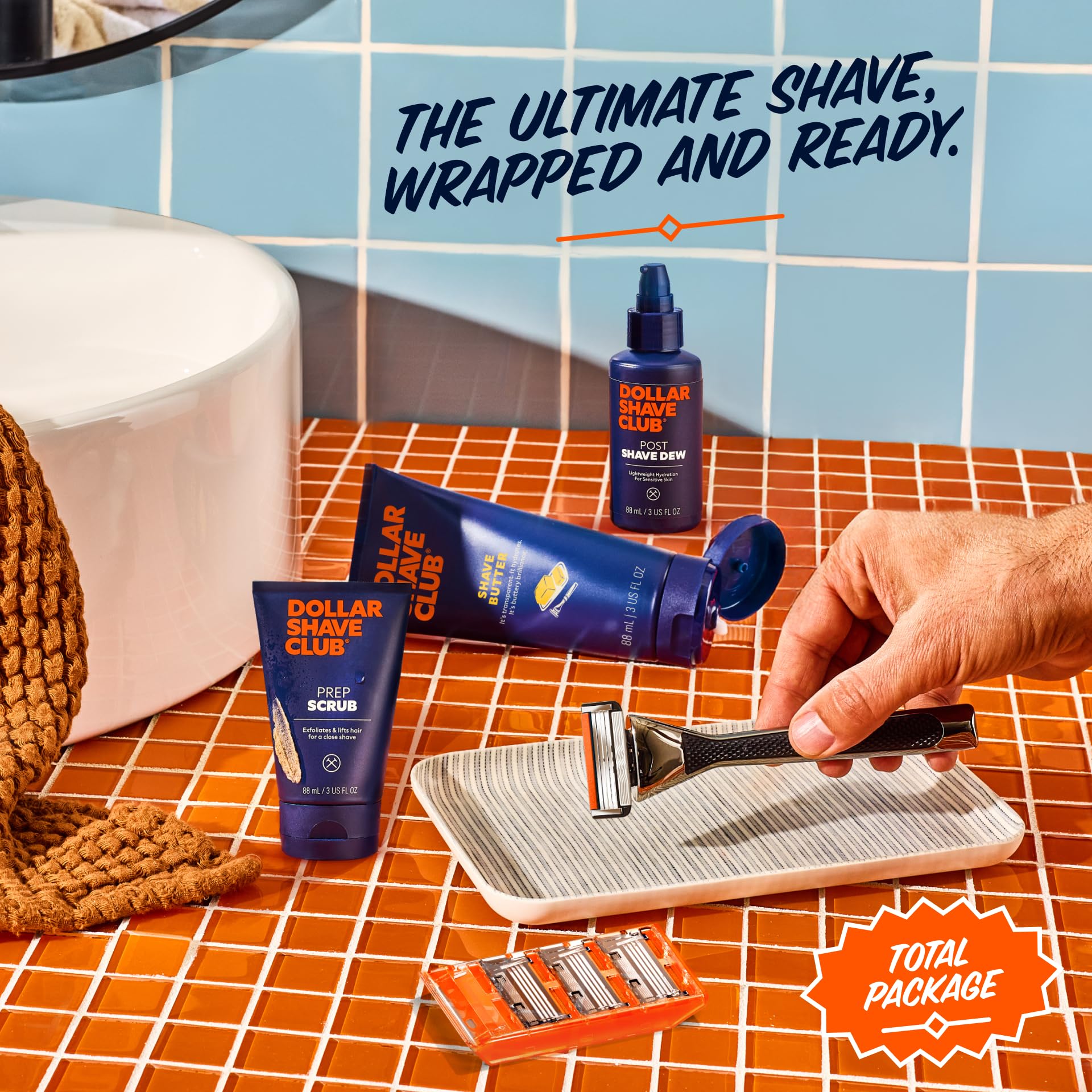 Dollar Shave Club Ultimate Shave Set with 4-Blade Razor Refills
