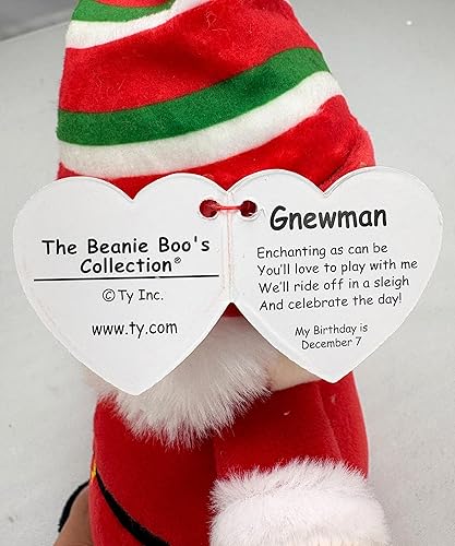 Miniatura 5 de TY Beanie Boo GNEWMAN - Gnomo de Navidad con sombrero - 6"