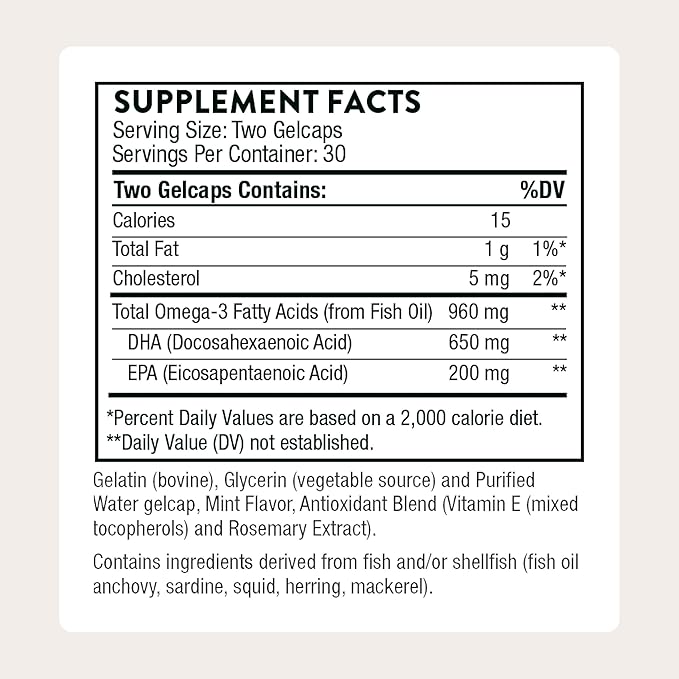 THORNE Prenatal DHA Omega-3 60 Cápsulas miniatura 2