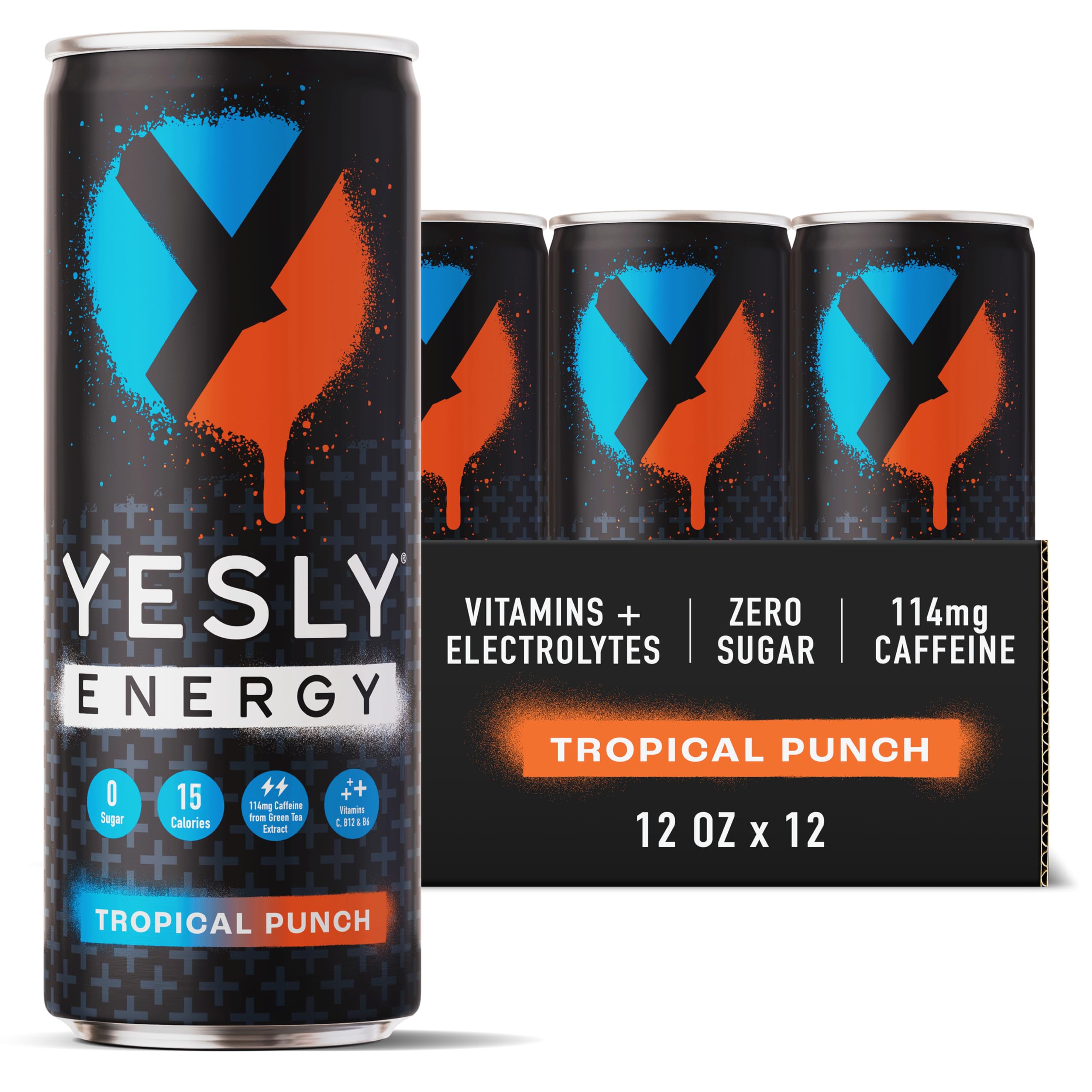 Amazon.com : Yesly Energy Drink, Tropical Punch, Naturally