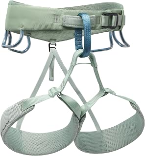 Black Diamond Women's Momentum Rock Climbing Harness - Dual Core Construction, Adjustable Waist & Legs, Lightweight Comfort