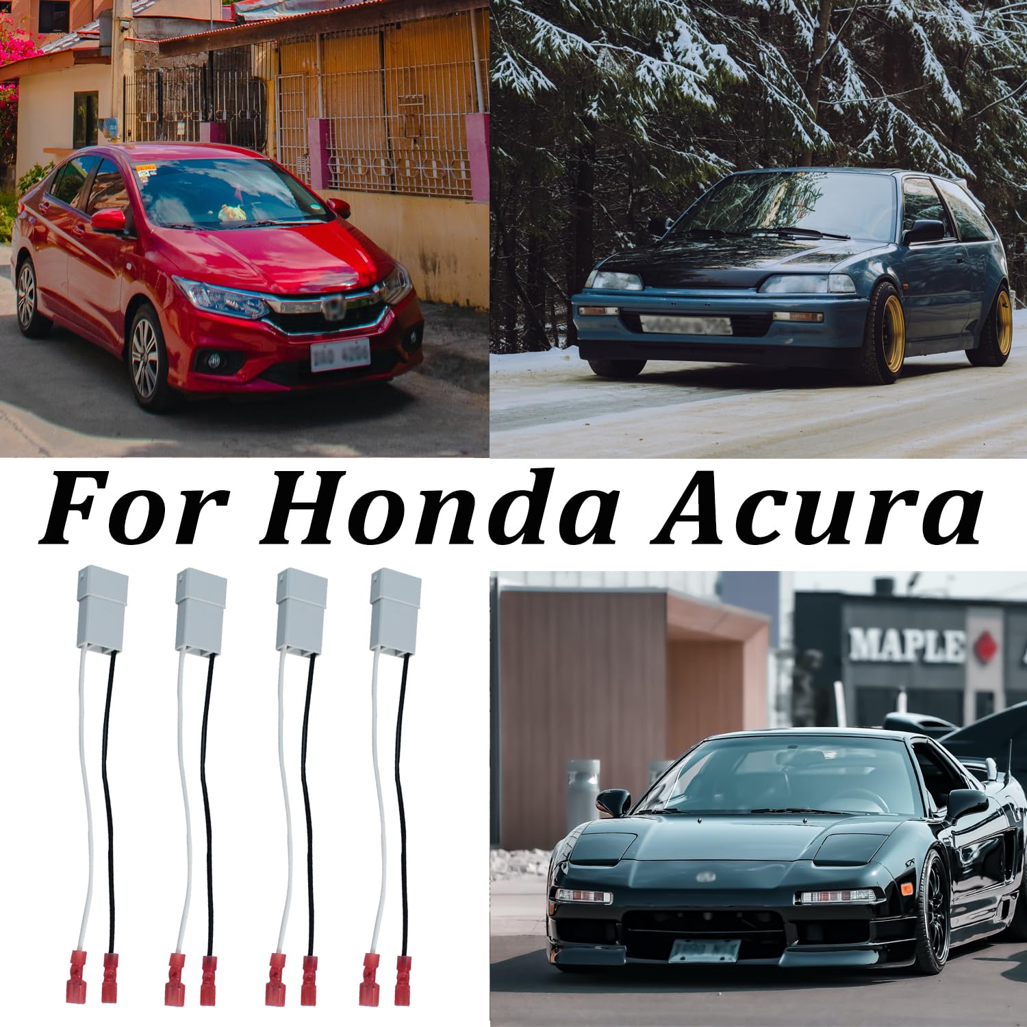 72-7800 Lautsprecher Kabelbaum Zubehör Ersatz für Honda Accord Civic CRV Acura CL TL Front Rear Door Speaker Adapter Wiring Harness (72-7800)