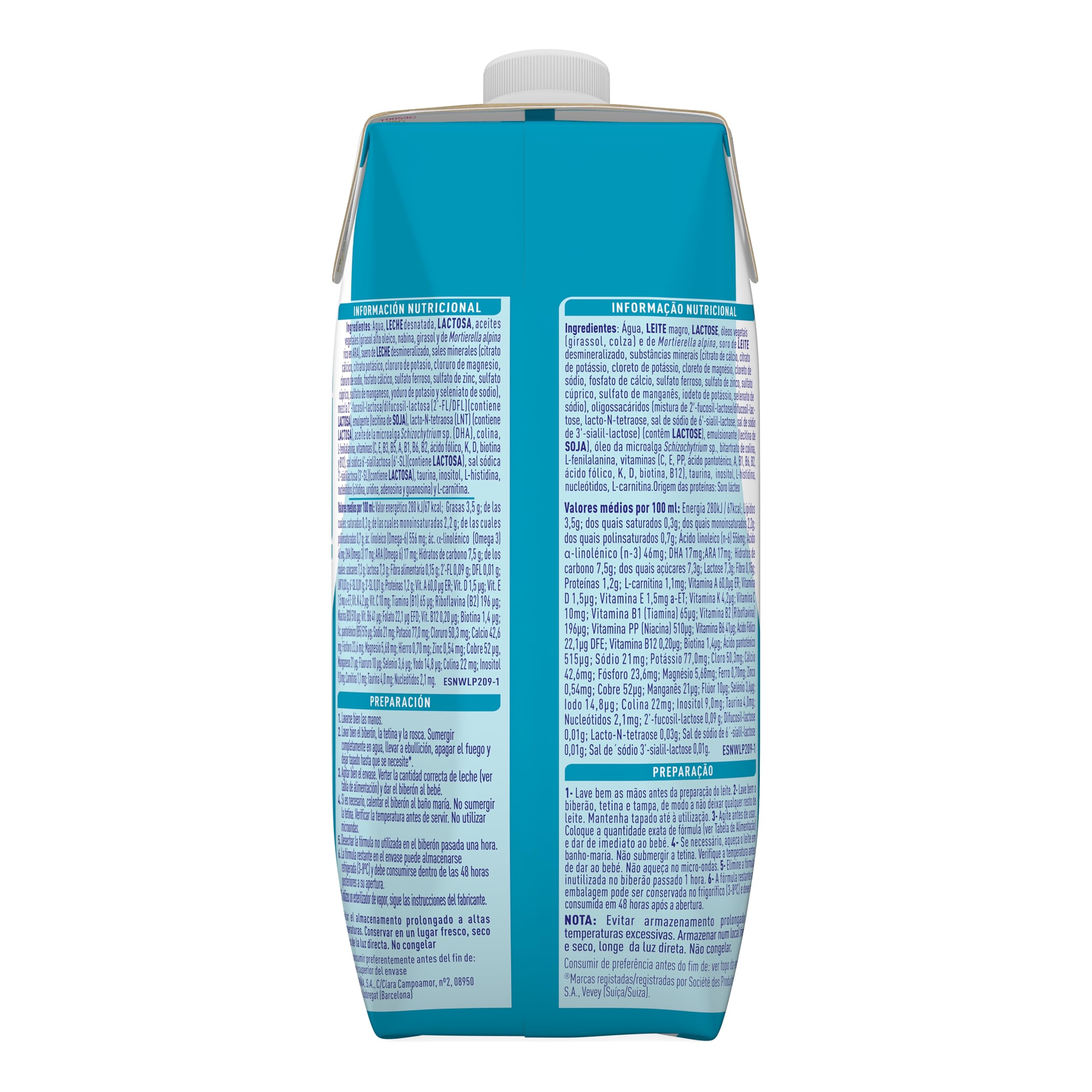 Nestlé NAN OPTIPRO 1 Líquida, Leche para lactantes, 12x500ml