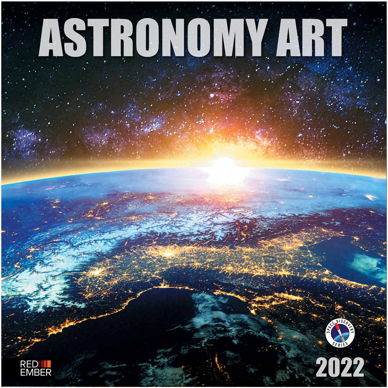 RED EMBER Astronomy Art 2022 Hangable Wall Calendar - 12" x 24" Opened - Thick & Sturdy Paper - Giftable - Explore Outer Space Like Never Before