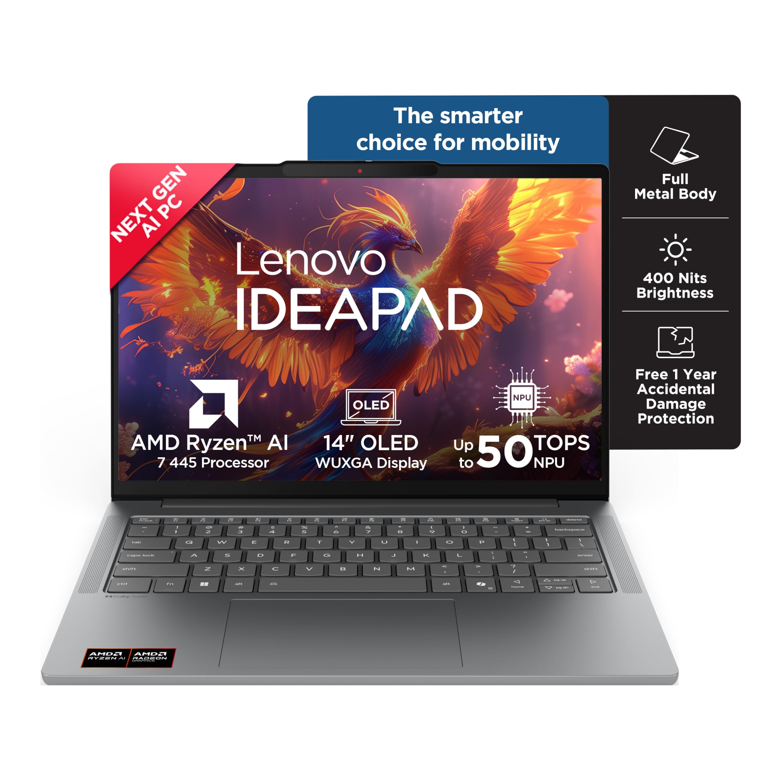 Lenovo IdeaPad Slim 5 AMD Ryzen AI 7 445 (16GB RAM/512GB SSD/14