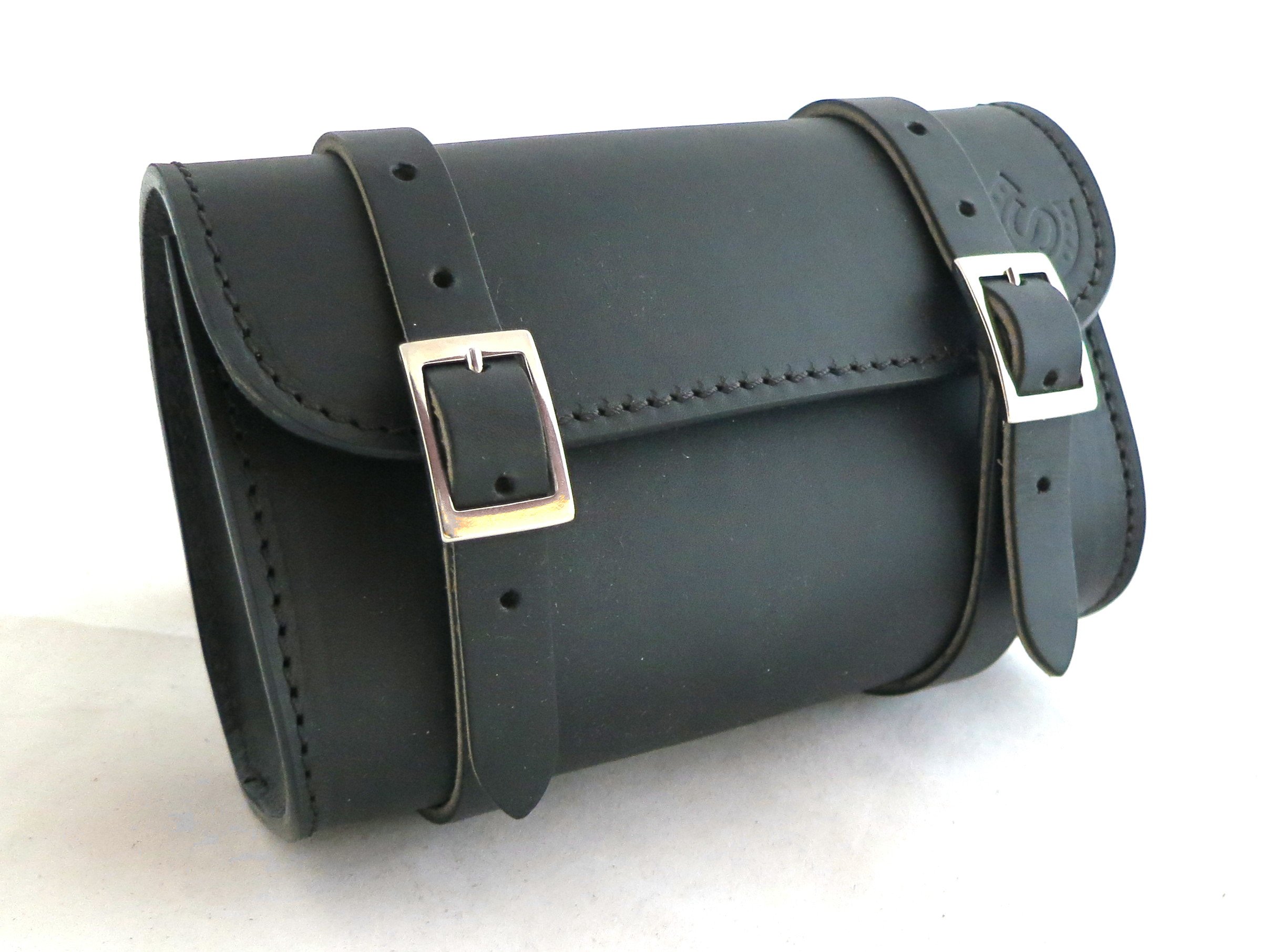 Custom Style Piccolo barilotto artigianale per moto in cuoio BA175MN