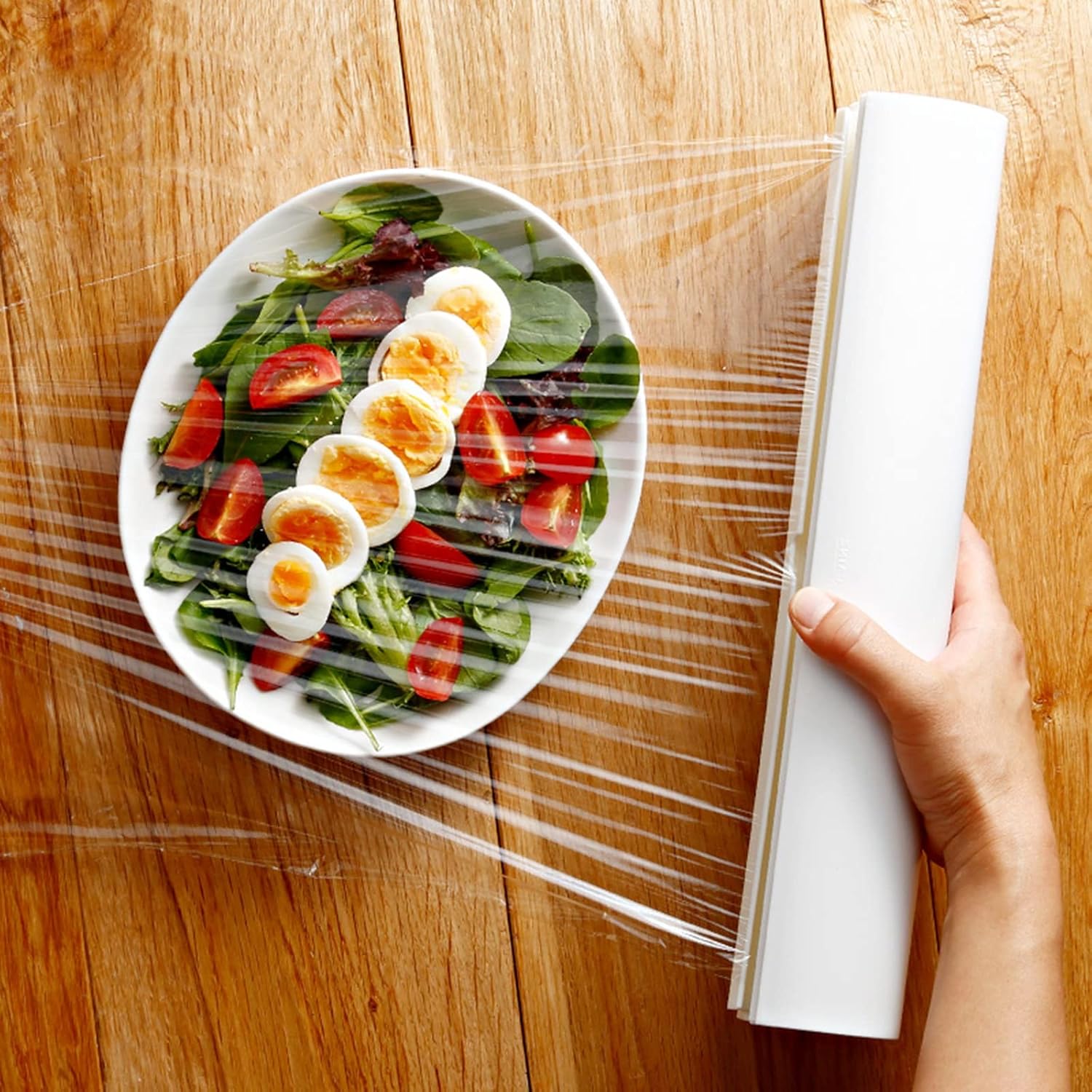 Plastic Wrap Dispenser With Cutter,Reusable Food Wrap Cutter,cling Film Cutter Dispenser,for Kitchen Drawer,Hangable And Easily Fits In Drawer Cutting (Color : Onecolor, Size : 33x5.9x5.3cm