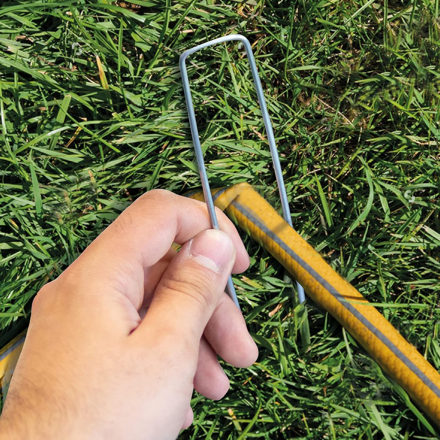 Szpilki metalowe ocynkowane do agrowłókniny agrotkaniny kotwy kołki 100szt. (15cm)
