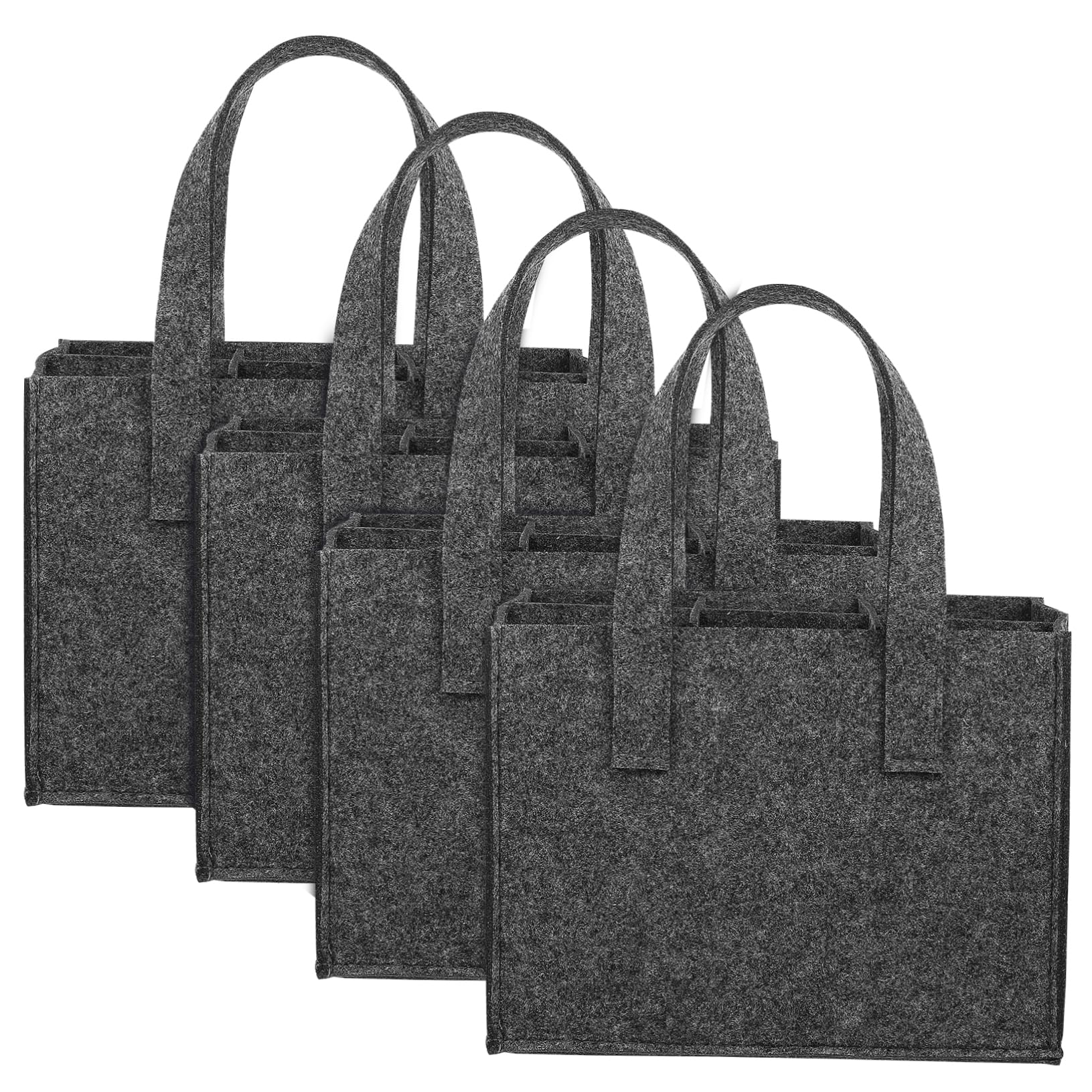 ORFOFE 4 Stück Filz Flaschentasche für Flaschen Wiederverwendbare Weinhandtasche mit Stabilen für Reisen Camping und