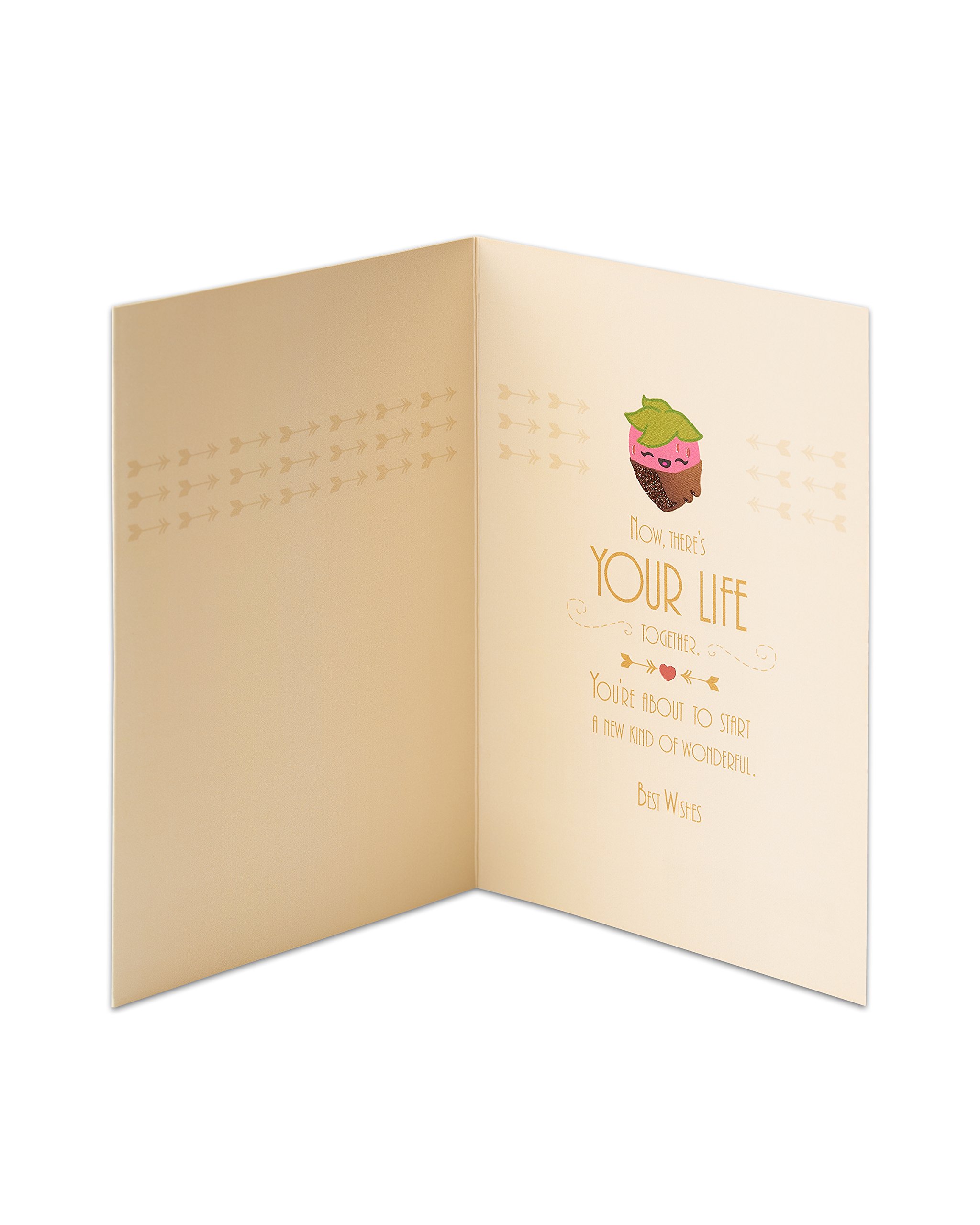 American Greetings Chocolate Strawberry Bridal Shower Congratulations Card with Glitter - 5856811, Pack of 1 - Image 2