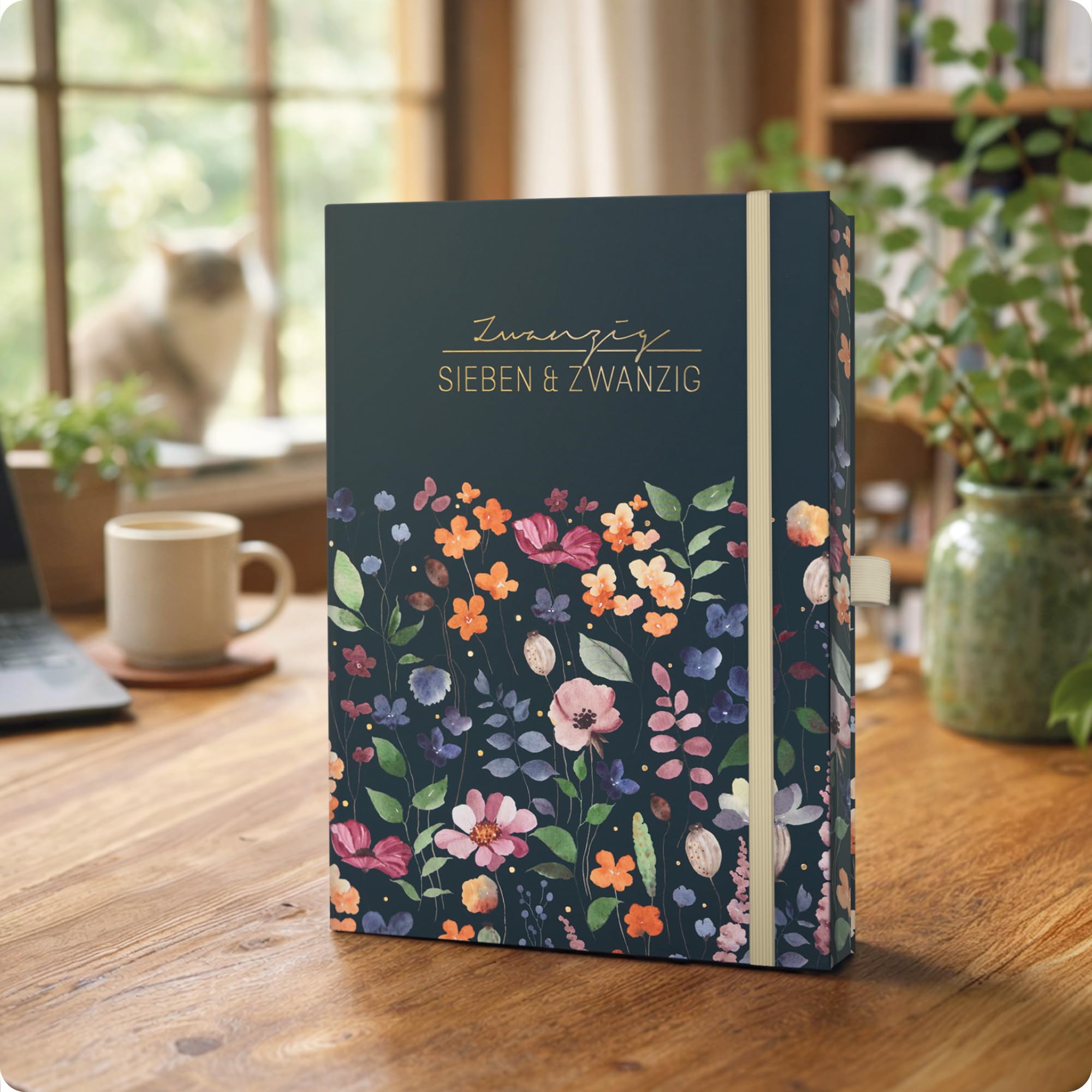 Häfft® Business-Timer Deluxe 2026 2027 A5 für 17 Monate: August 2026 bis Dez. 2027 - Buchkalender, Terminplaner, Wochenkalender, Wochenplaner "Flower Inspiration"