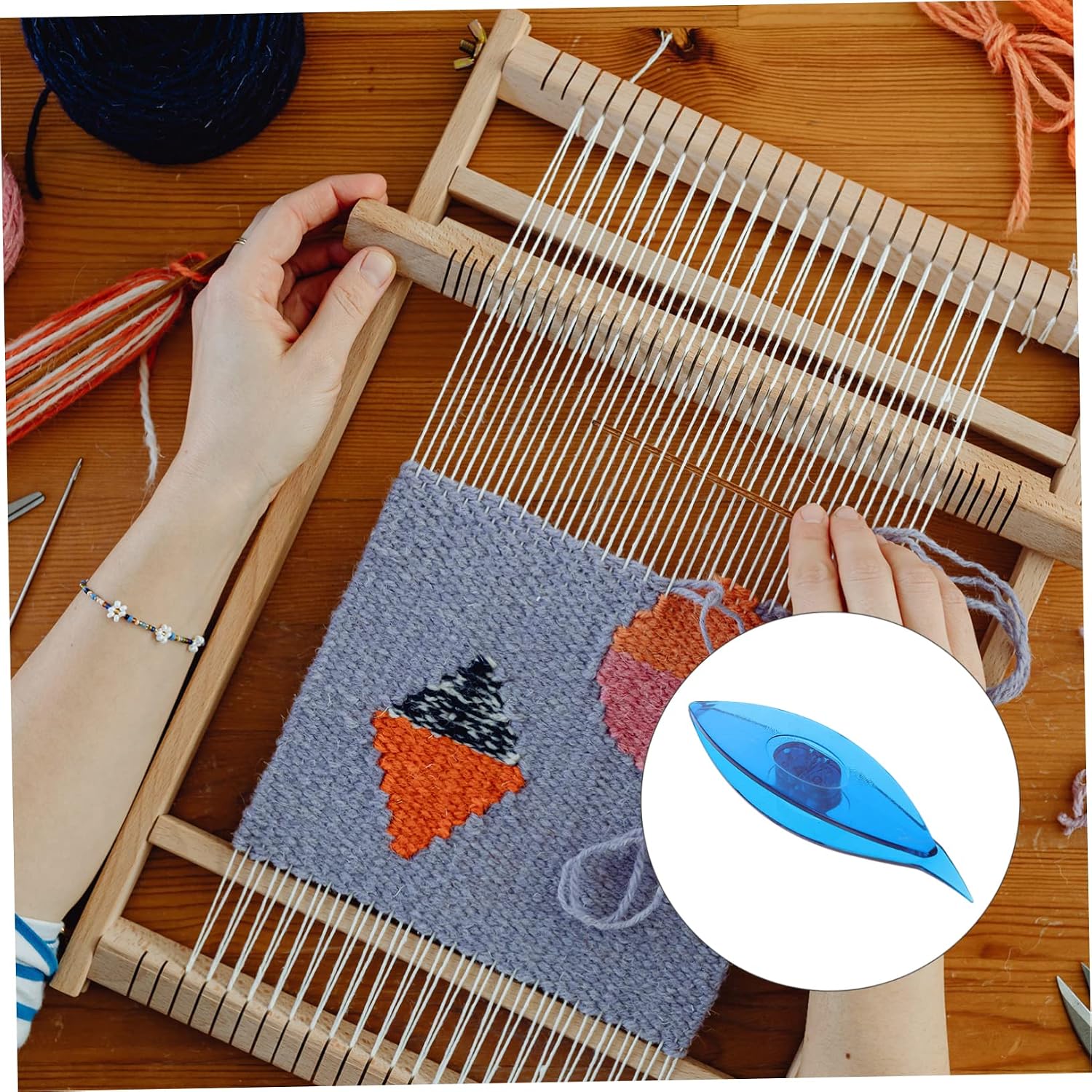 HEALSOPTHY 2pcs Plastic Tatting Shuttle Set for Lace Making DIY Weaving Tools Easy to Use for Beginners for Home Craft Projects