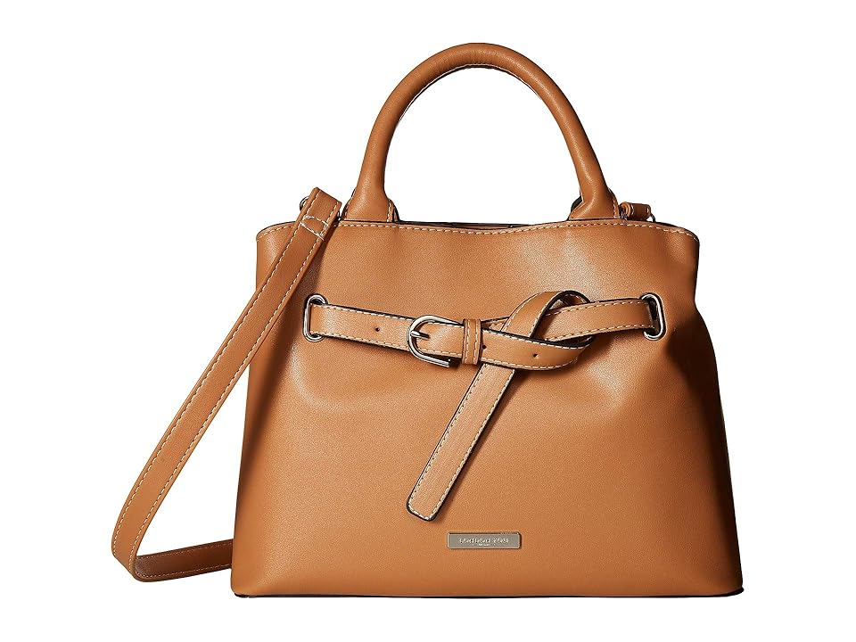 

London Fog Ruby Triple Satchel (Sand) Satchel Handbags, Beige