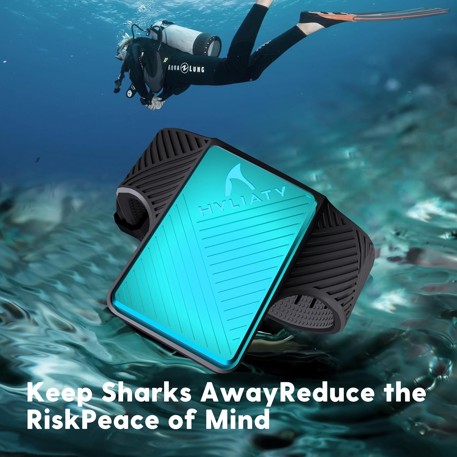 Magnetic Shark Deterrent Band for Surfing Scuba Diving Snorkeling Swimming Ocean Sports, Physical Anti-Shark Water Safety Device Men Women Children, 100M Waterproof Battery-Free Soft Silicone Bracelet