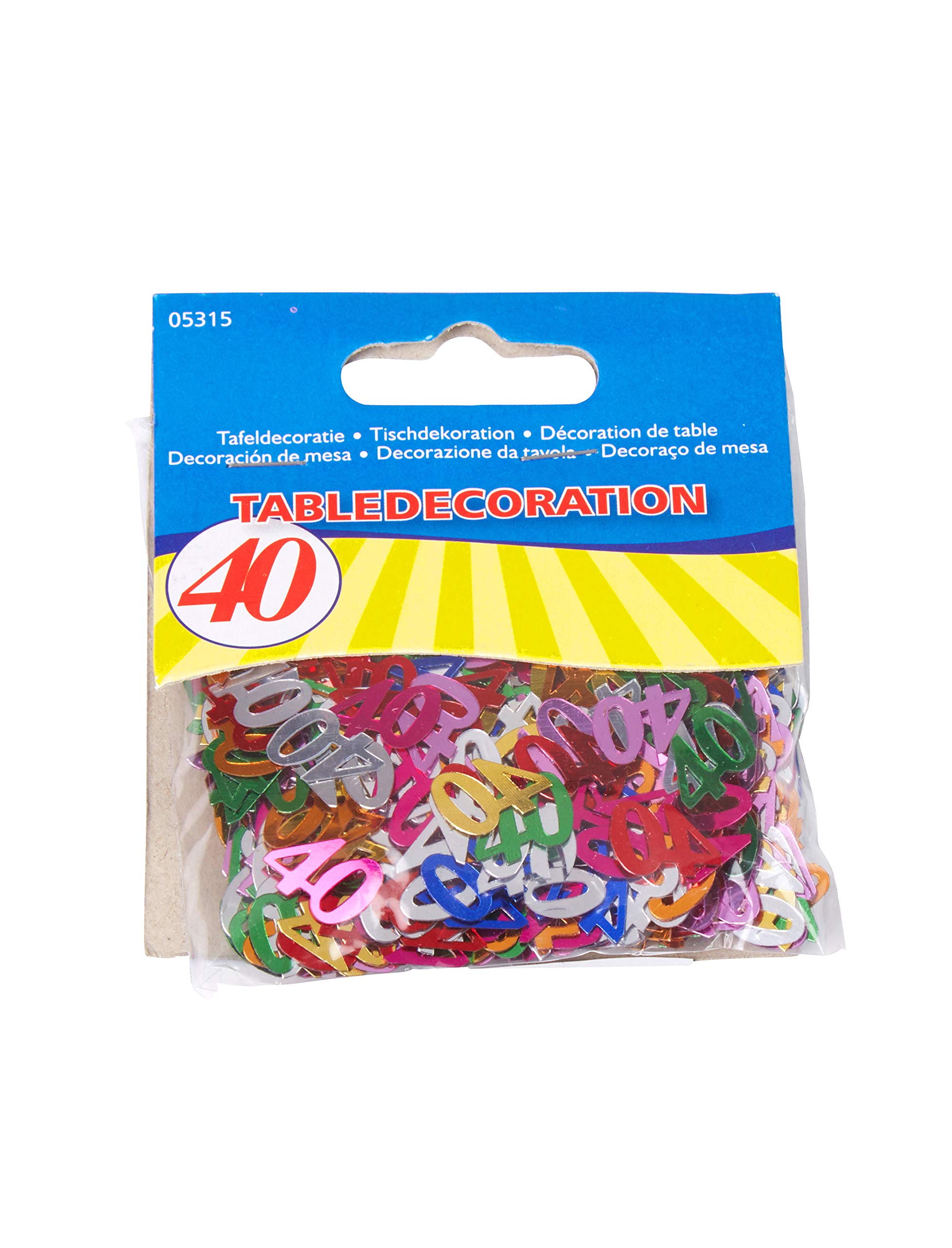 TIB Farbiges Konfetti „Zahl 80“ – 15 G Buntes Deko-Konfetti Für Geburtstage & Jubiläen, Made In Germany