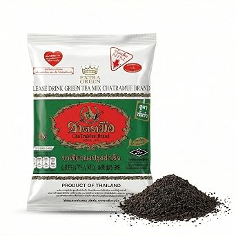 Chatramue Number One Green Tea Mix Extra Green Formula bolder Tea and No Vanilla Flavor, 180g/6.35 Oz Pack of 1