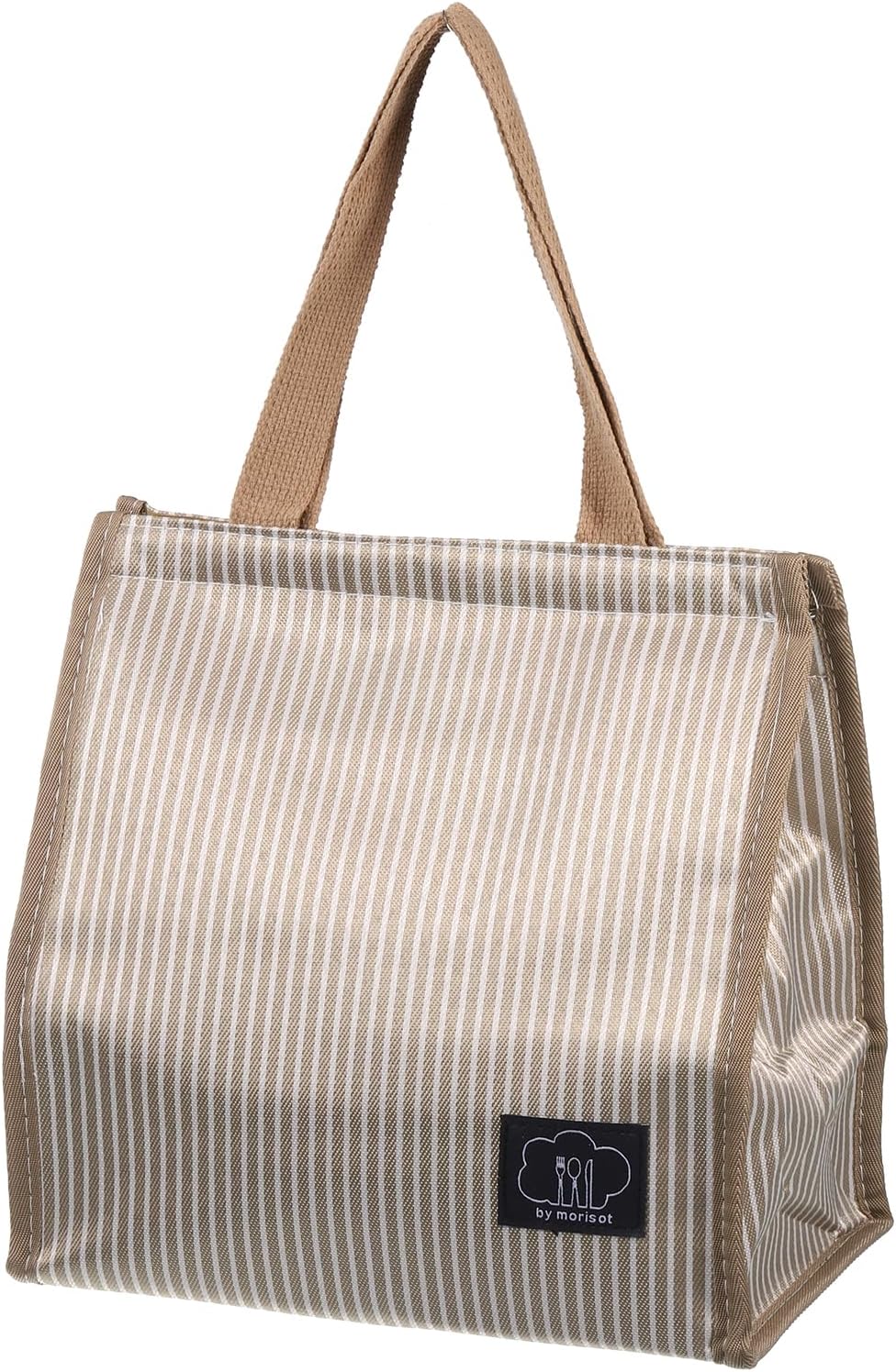 PATIKIL Insulated Lunch Bag, Oxford Cloth Waterproof Lunch Tote Bag Thermal Portable Lunch Box Food Container for Work Office Picnic Outdoor, 9.45"x5.91"x8.66", Khaki