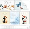 Get Well Soon Cards Bulk Pack with Envelopes 25 Variety Assortment – 5 Designs 5x7 Inch Elegantly Designed Business Recovery Messages for Team Members, Employees, Coworkers & Office VP2414