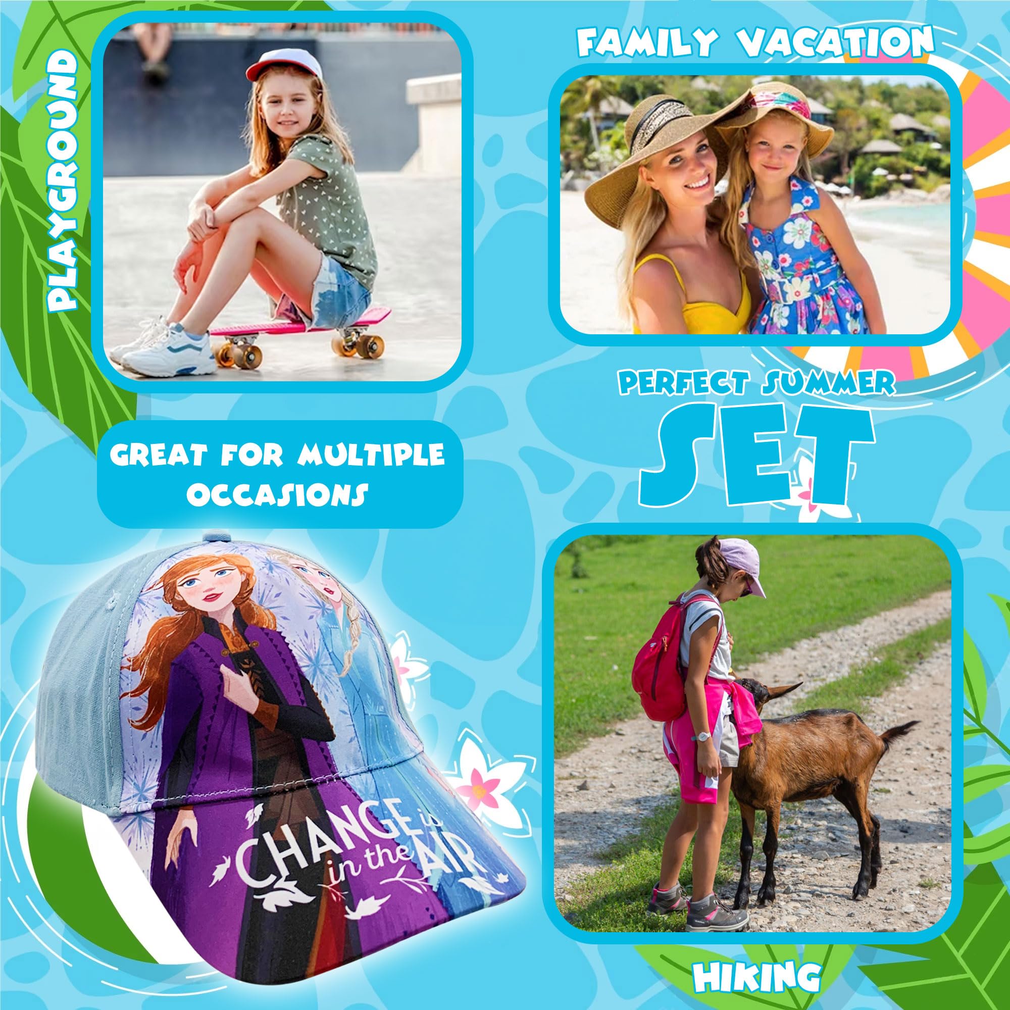 Sun City Kraina lodu Anna & Elsa dziecięca czapka z daszkiem dla dziewcząt