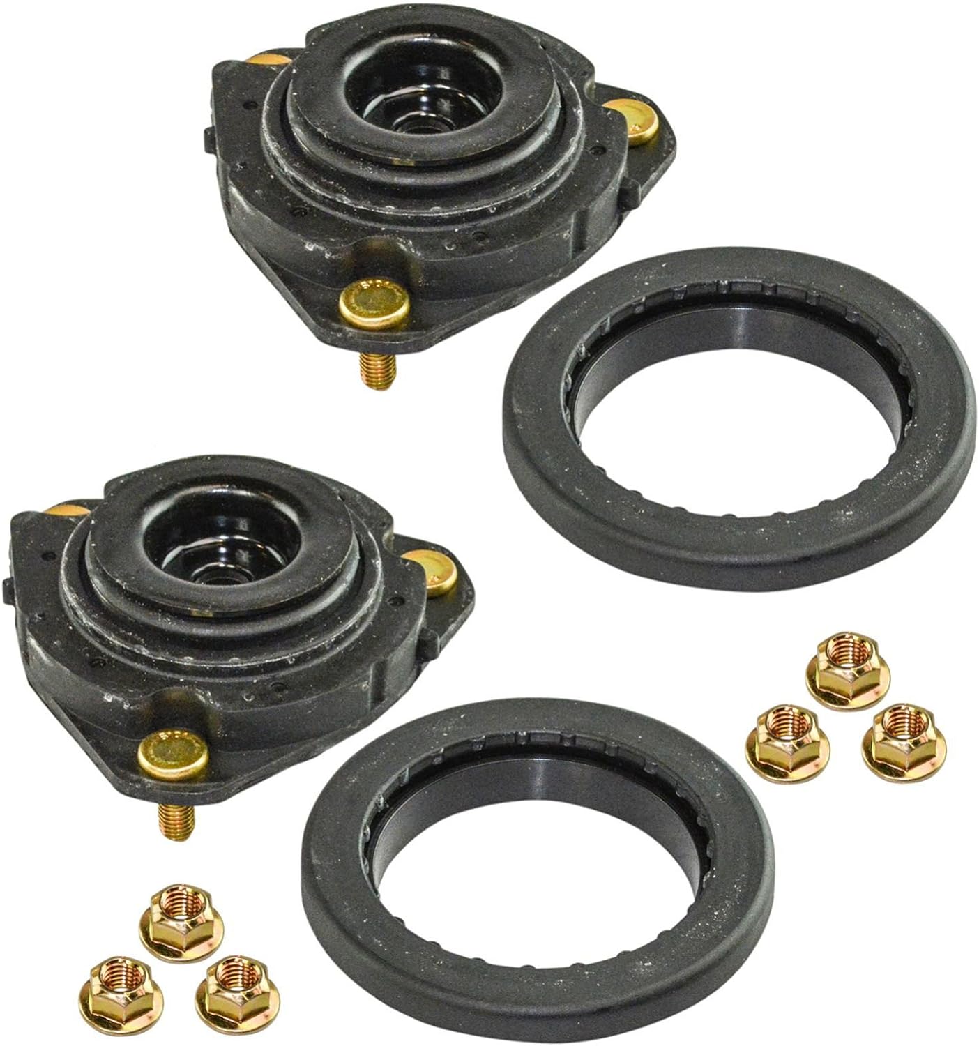 TRQ Front Strut Mount Kit Compatible with 2000-2007 Ford Focus