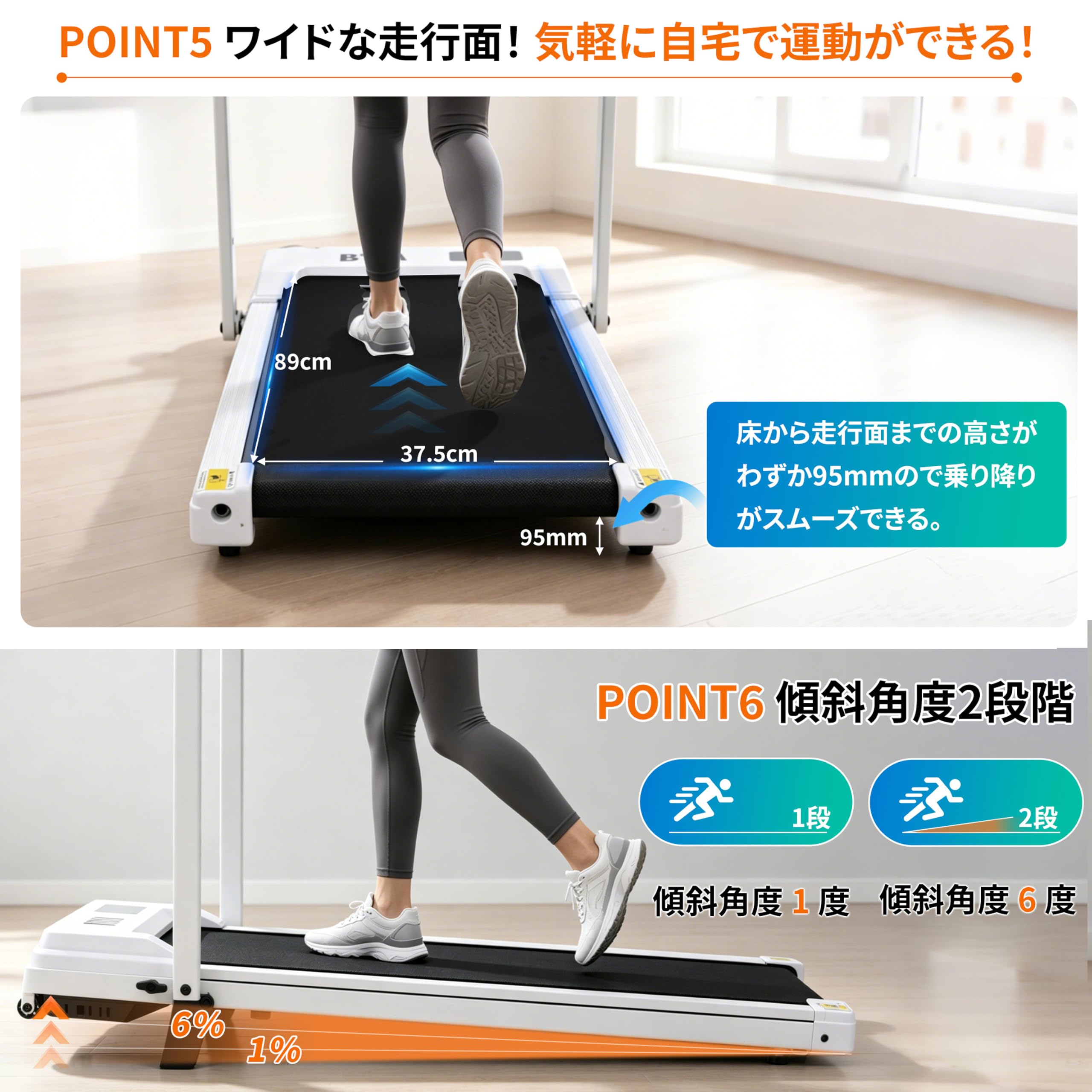 電動ルームランナー ランニングマシン 家庭用 折りたたみ 2段階傾斜 Amazon | ルームランナー 電動 ウォーキングマシン 1〜8km/h 傾斜2段階