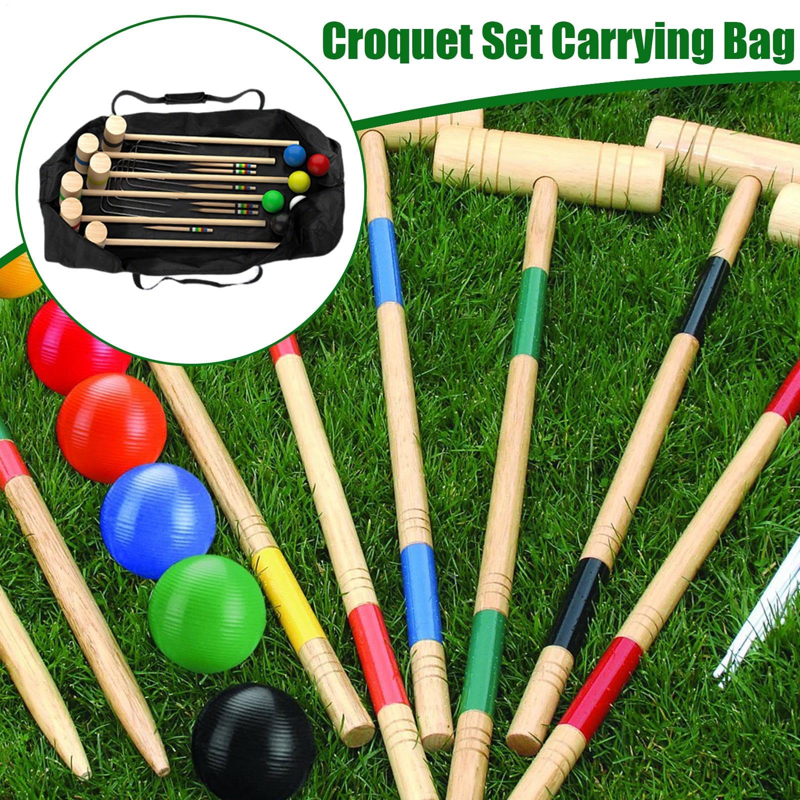 Krocket-Aufbewahrung, Aufbewahrungstasche für Krocket – Große Gepäcktasche mit Reißverschluss mit Griffen | Tragbare Sportausrüstung Organizer, Reisebehälter für Sticks