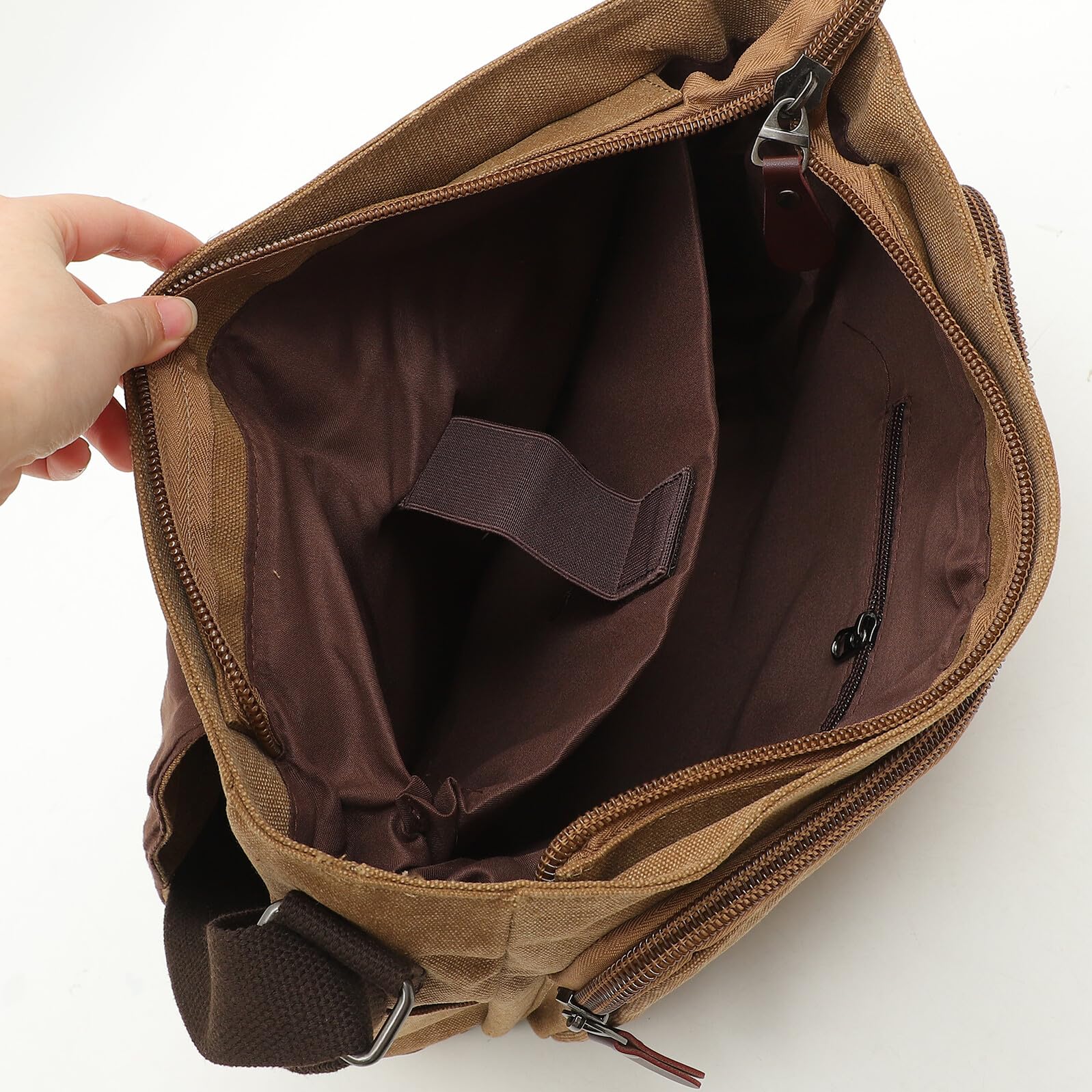 Didiseaon Bolso Bandolera para Hombre y Mujer Bolso Cruzado de Lona Casual Compacto y Ligero para Escuela y Uso Diario Resistente y Versátil