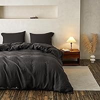 Vista 30 de Simple&Opulence Juego de funda de edredón 100% lino, 3 piezas de lino belga transpirable, 1 funda de edredón + 2 fundas de almohada con cierre