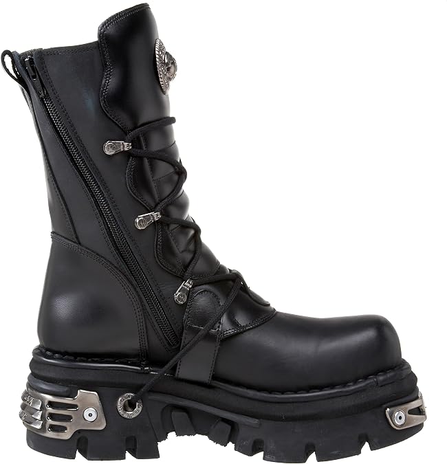 New Rock Nemesis Ankle Boots/Boots Men Black Mid Boots Shoes
