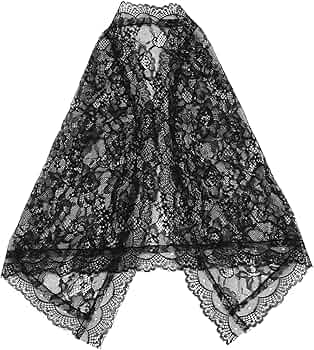 Velo In Pizzo Spagnolo - Mantiglia Rosa, Bianco O Nero, Per Cerimonie, Battesimi, Matrimoni - Elegante E Tradizionale - Foto 4