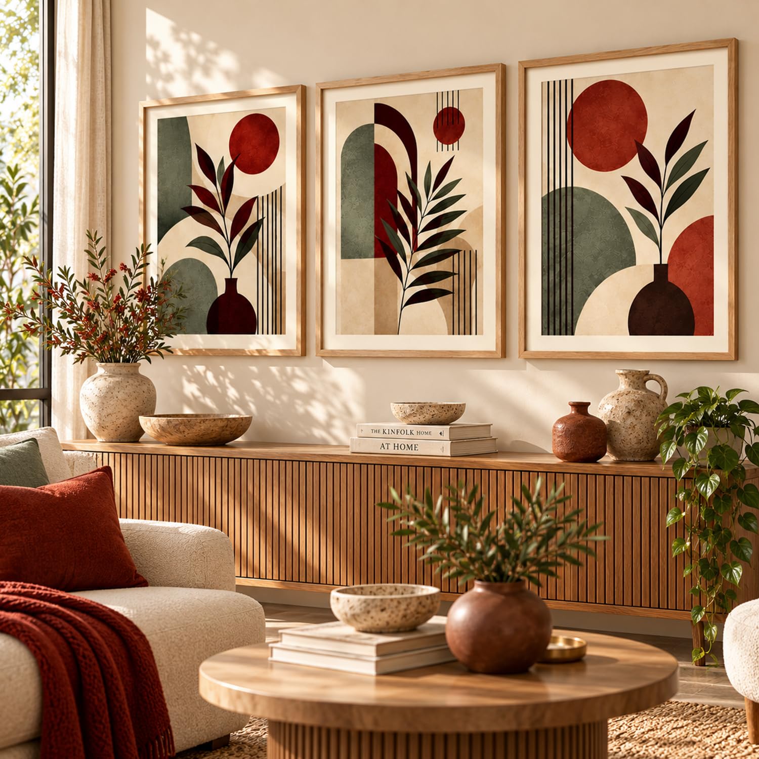BOHO Wall Art Set - 3 Framed Prints -11