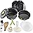 MalloMe Camping Cookware Mess Kit for Backpacking Gear - Camping Cooking Set - Camping\'s Pots and Pans Set - Backpacking Stove/Portable Stove Compatible - Camp Kitchen Equipment Accessories 3L Pot