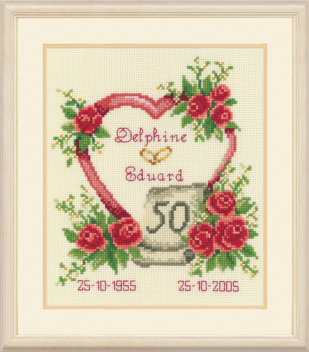 Vervaco Anniversary Counted Cross Stitch Kit, Multi-Colour, 1