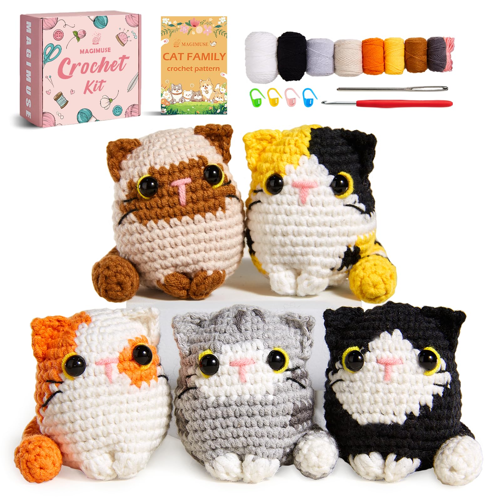 Amazon.com: MAGIMUSE Crochet Kit for Beginners, Beginner Crochet