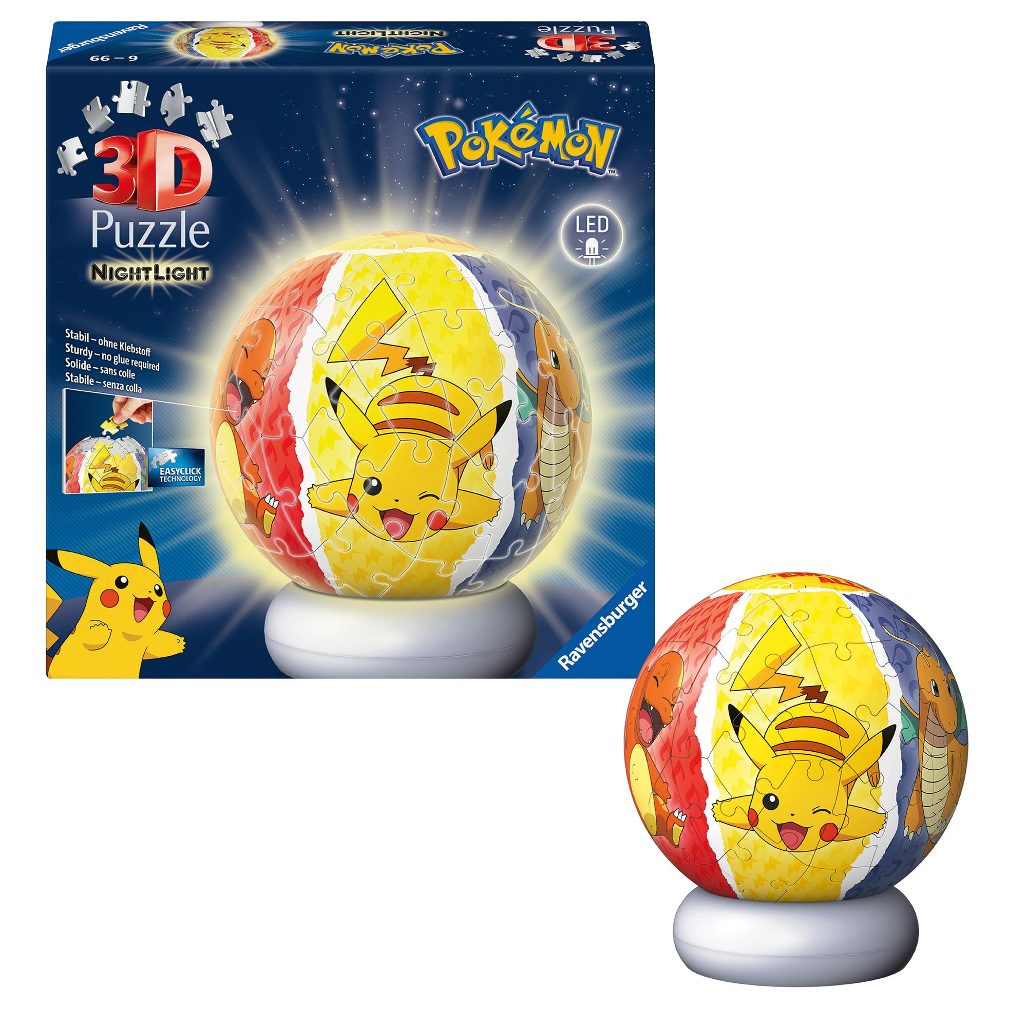 3D Puzzle-Ball Nachtlicht Pokémon: Erleben Sie Puzzeln in der 3. Dimension!
