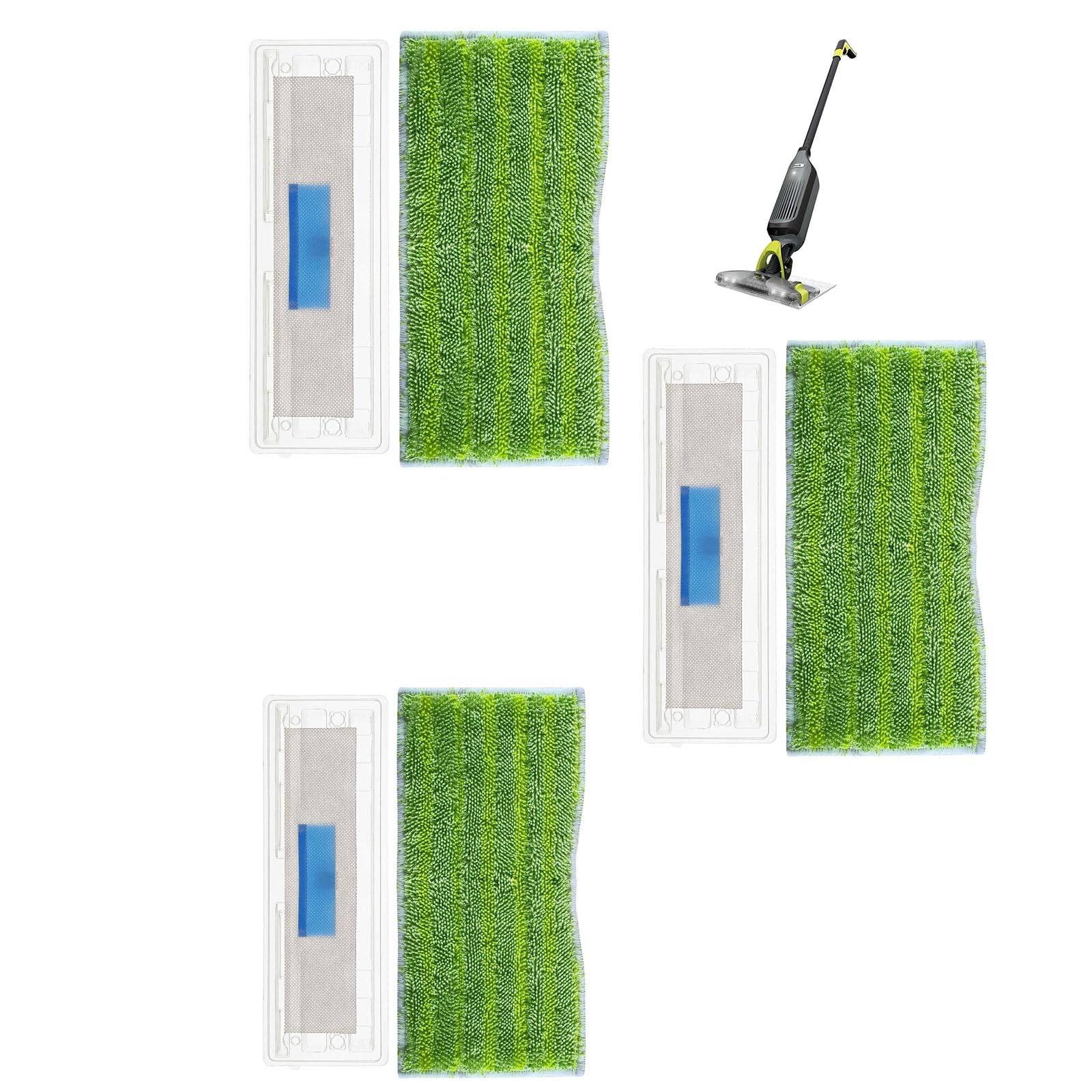TFAOYS Of 3 Versatile Washable Mop Replacement Includes Removable Bin Cordless Hard Surfaces Tools Various Materials Cleaning