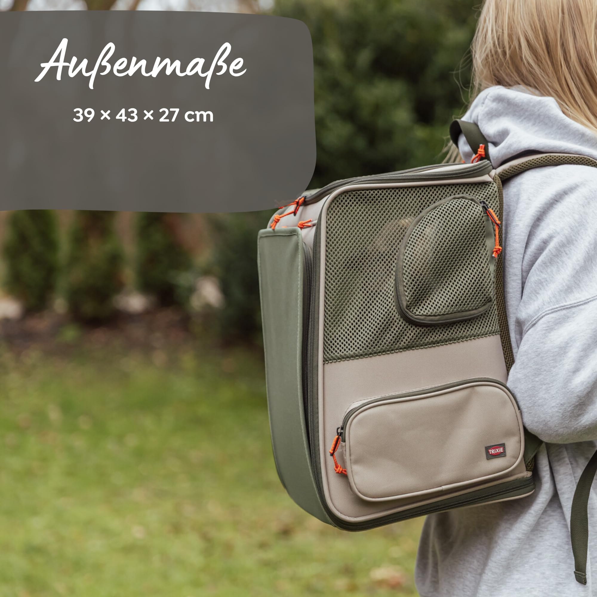TRIXIE Hunde Rucksack Rocco - beige/olivgrün