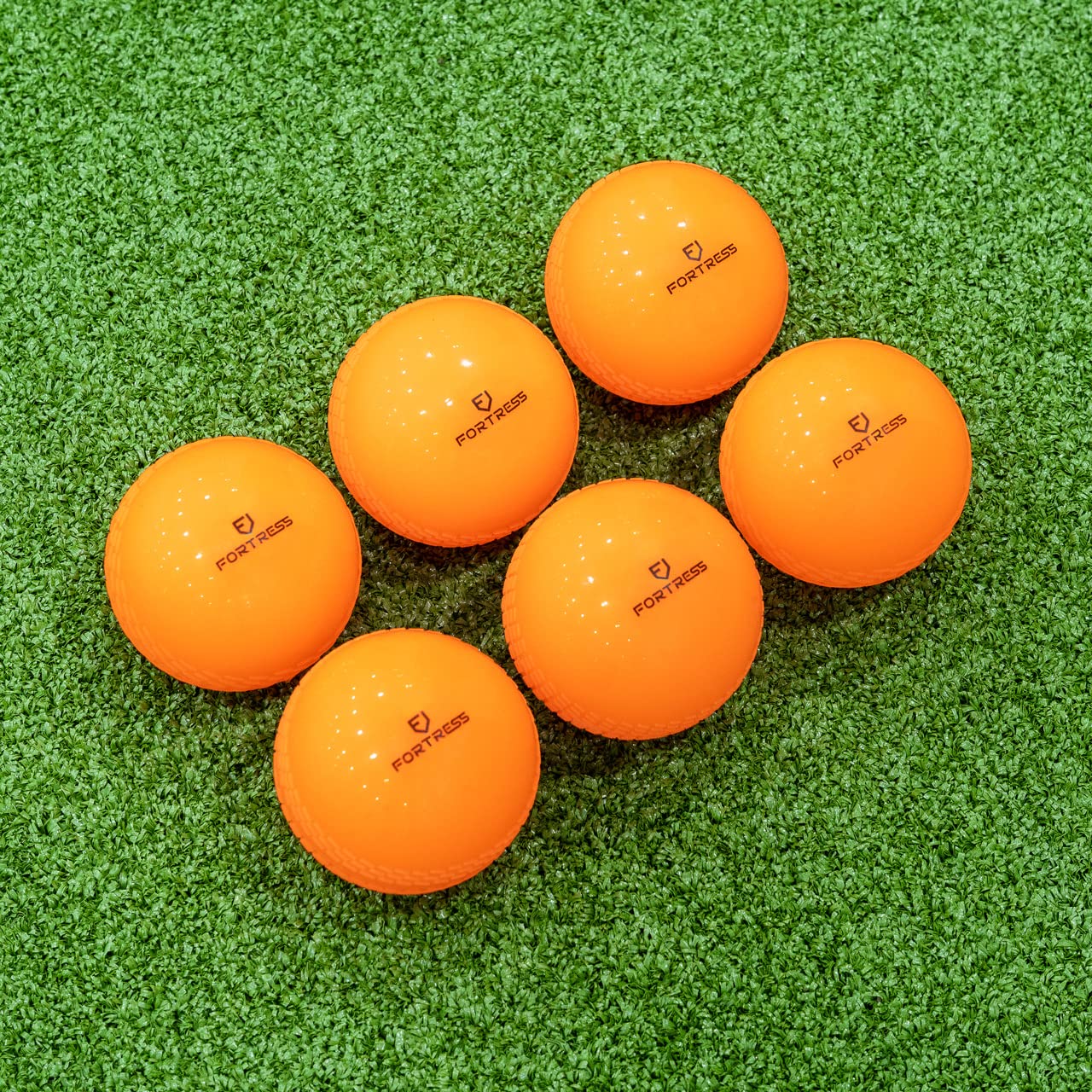 FORTRESS Kwik Cricket Windballs [6 Pack] - Kwik Cricket Balls - Orange or Pink (Orange, Senior)
