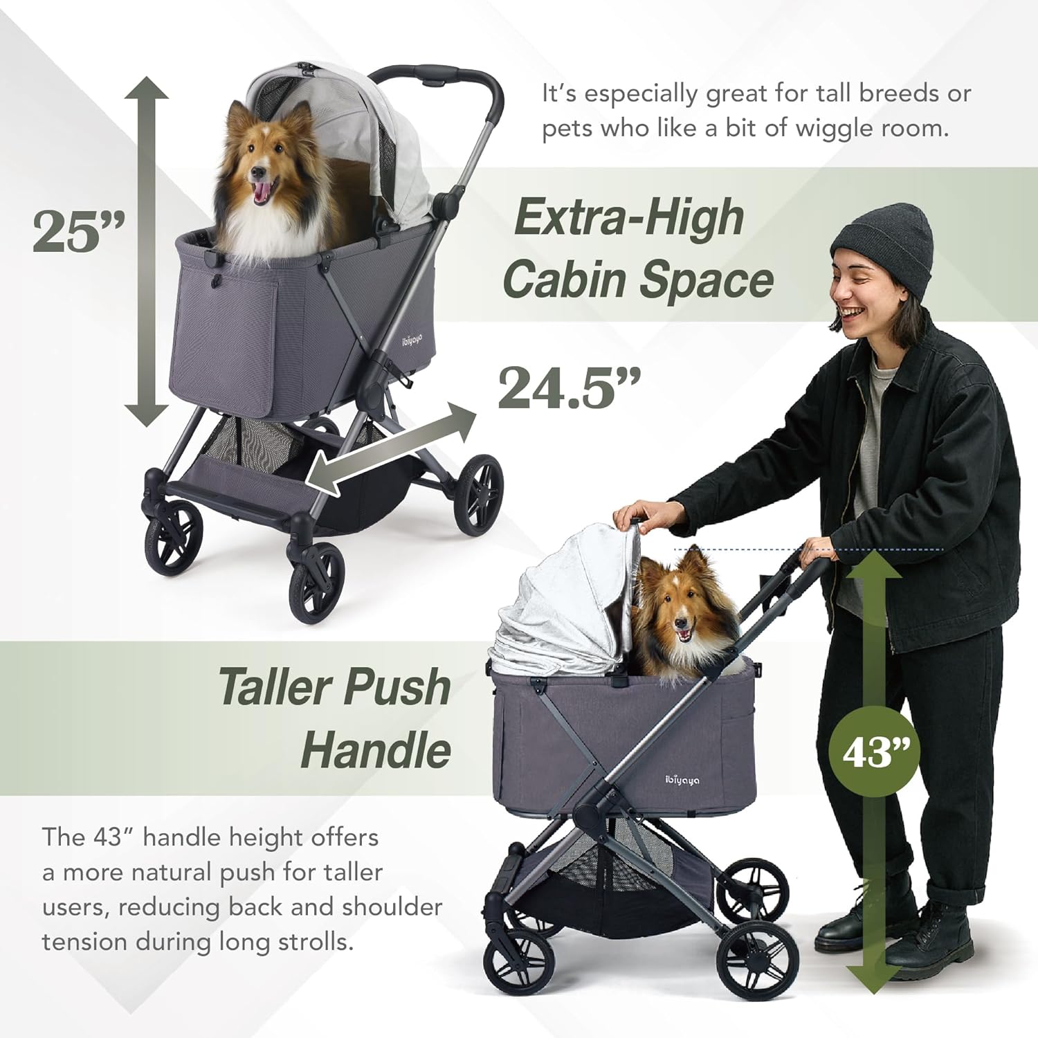 Unleash Adventure: Review of the ibiyaya Maxi Deep Pet Stroller for Cats and Small Dogs