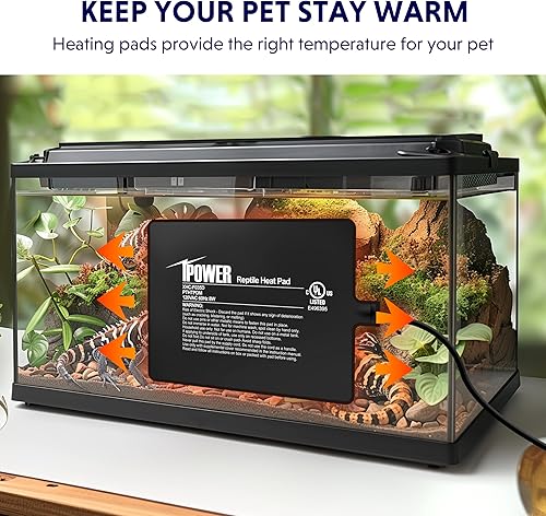 Vista 87 de iPower Almohadilla de calor para reptiles de 8 x 18 pulgadas, calentador de terrario para tortugas, lagartos, ranas y otros animales pequeños