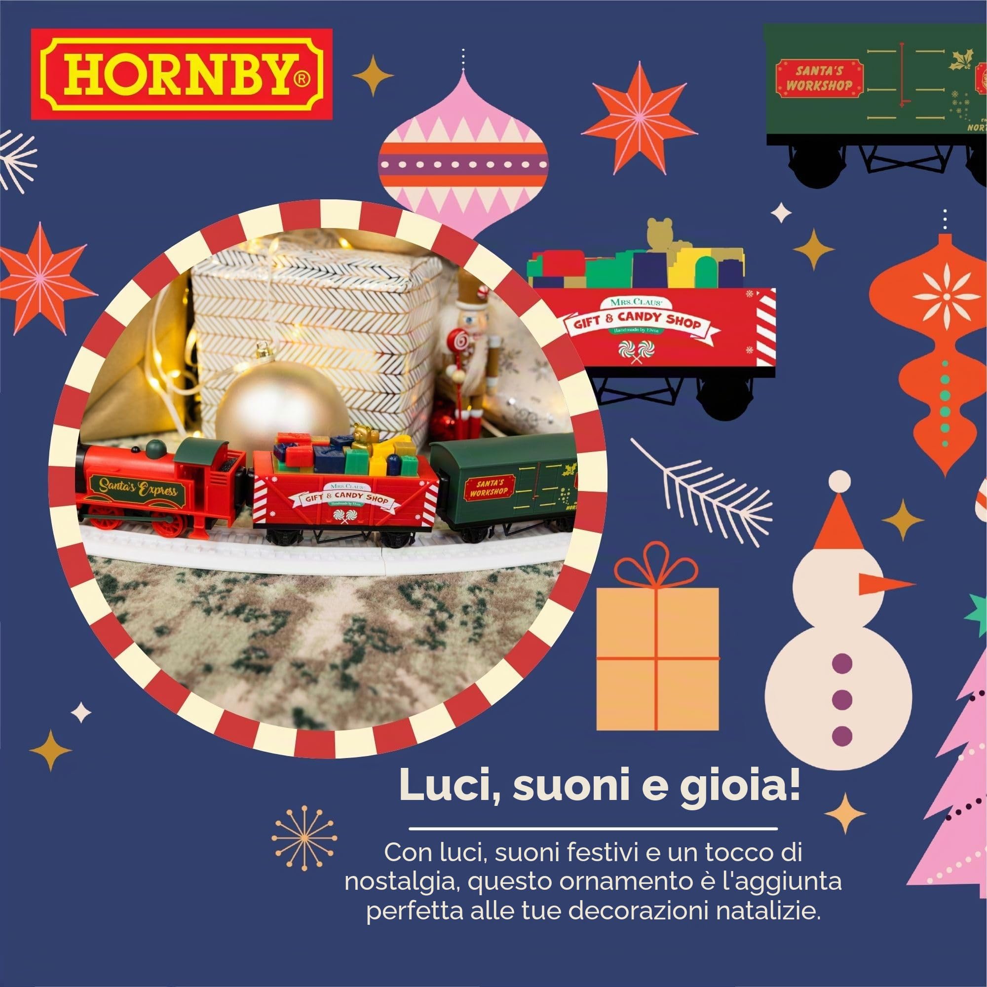 Set di Treni a Batteria Ricaricabile Hornby R9363M Santa's Express