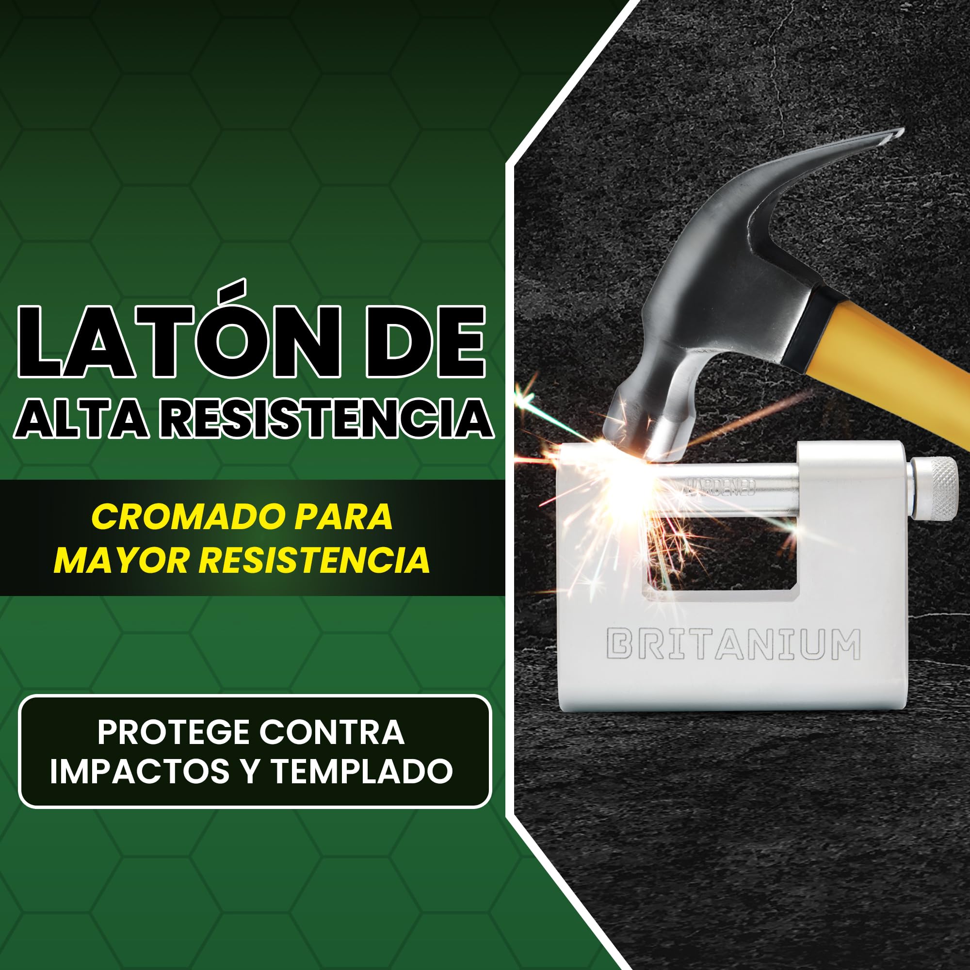BRB80 Candado seguridad con 5 llaves,Arco resistente a cortes de 13 mm, resistente a la intemperie,Candado seguridad exterior para contenedores, garajes