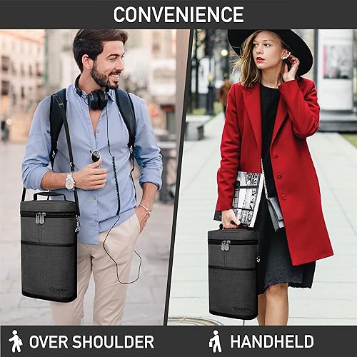 Miniatura 44 de Bolsa para transportar botellas de vino de 2 y 3 botellas. negro