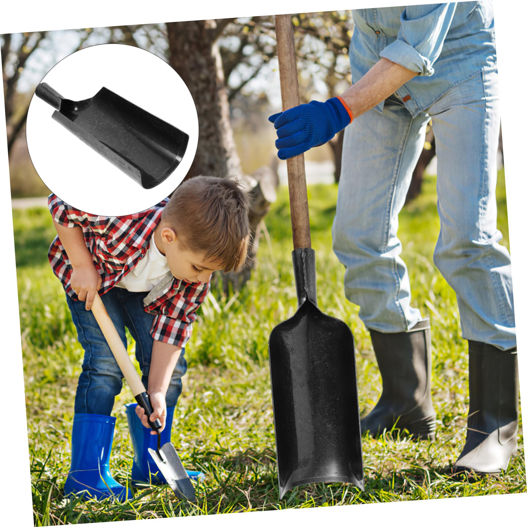 TOYANDONA Outil De Jardin en Métal pour Creuser avec Manche Outils De Jardinage Désherbage