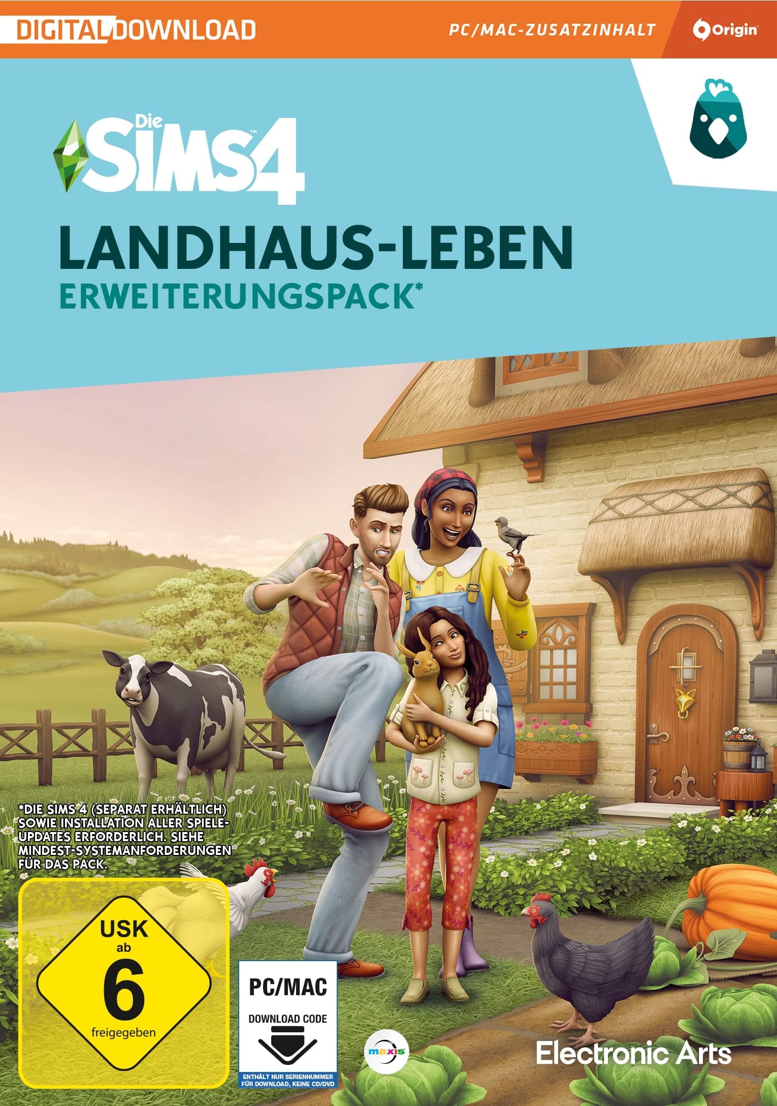 Die Sims 4 Landhaus-Leben (EP11)Erweiterungs-Pack PCWin-DLC |PC Download Origin Code |Deutsch